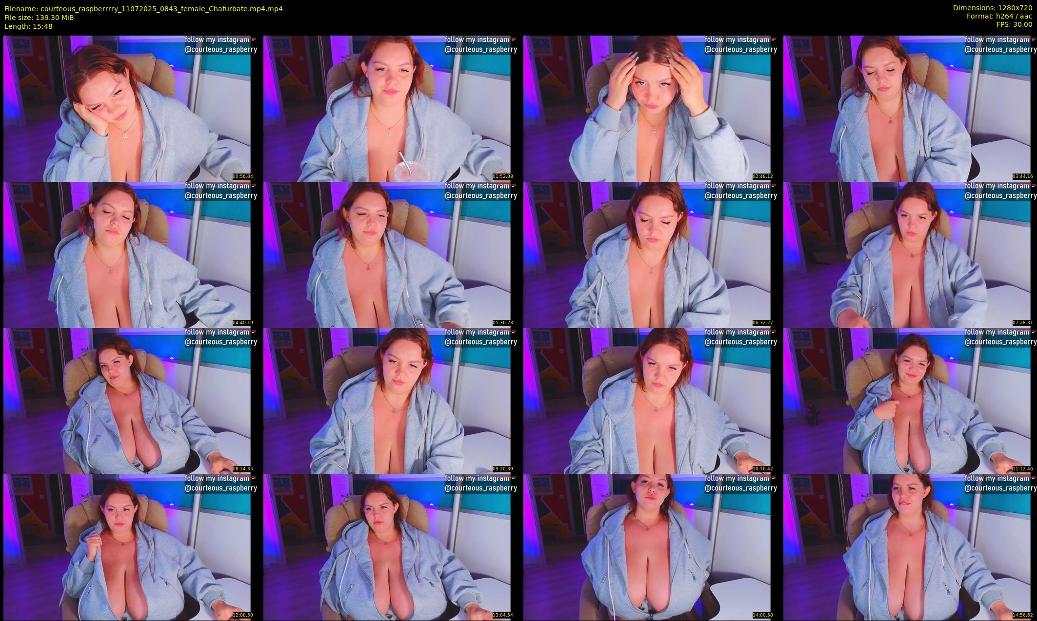 courteous_raspberrrry — 16 minute Chaturbate female cam show recording, 720p, Jul 11, 2025