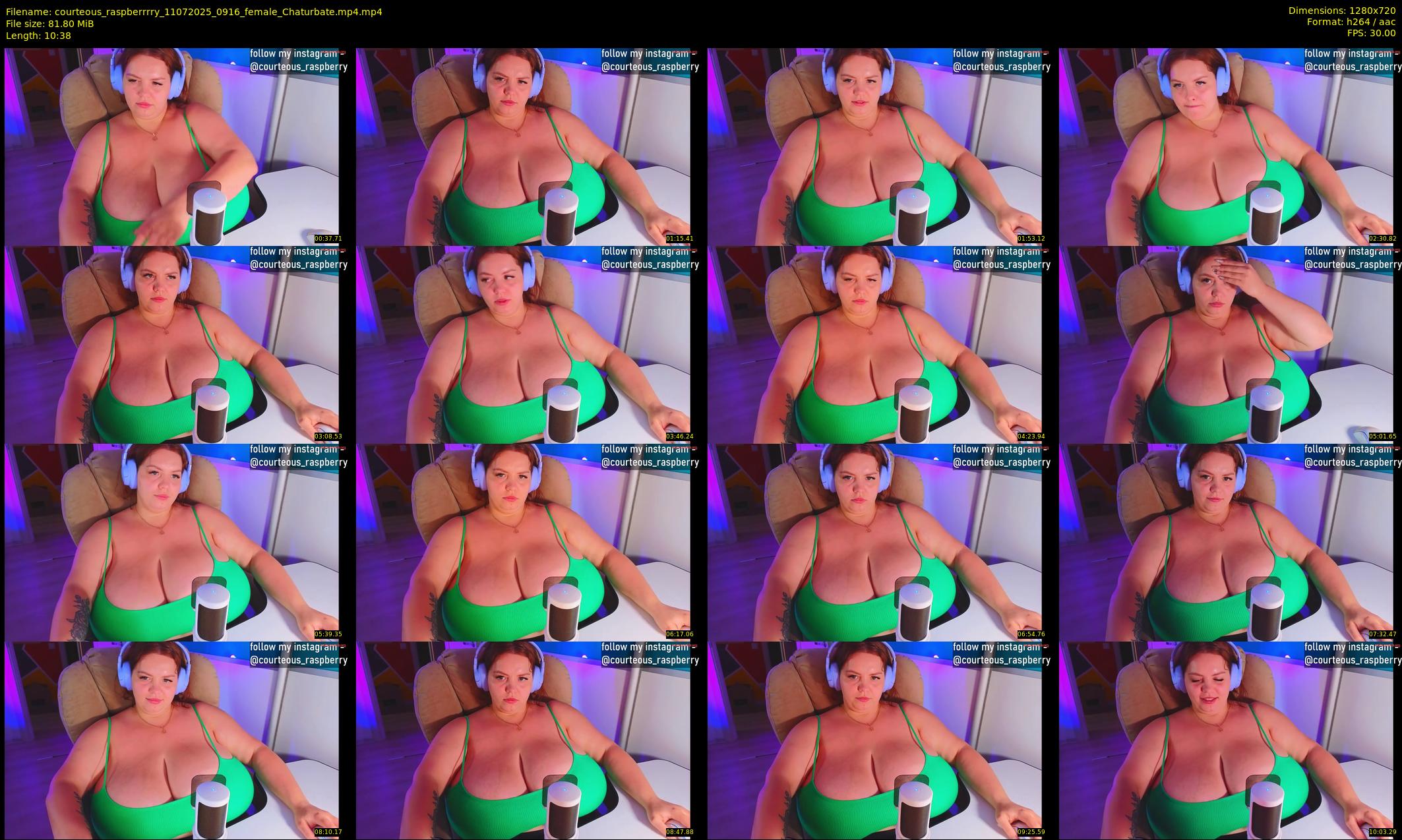 courteous_raspberrrry — 11 minute Chaturbate female cam show recording, 720p, Jul 11, 2025