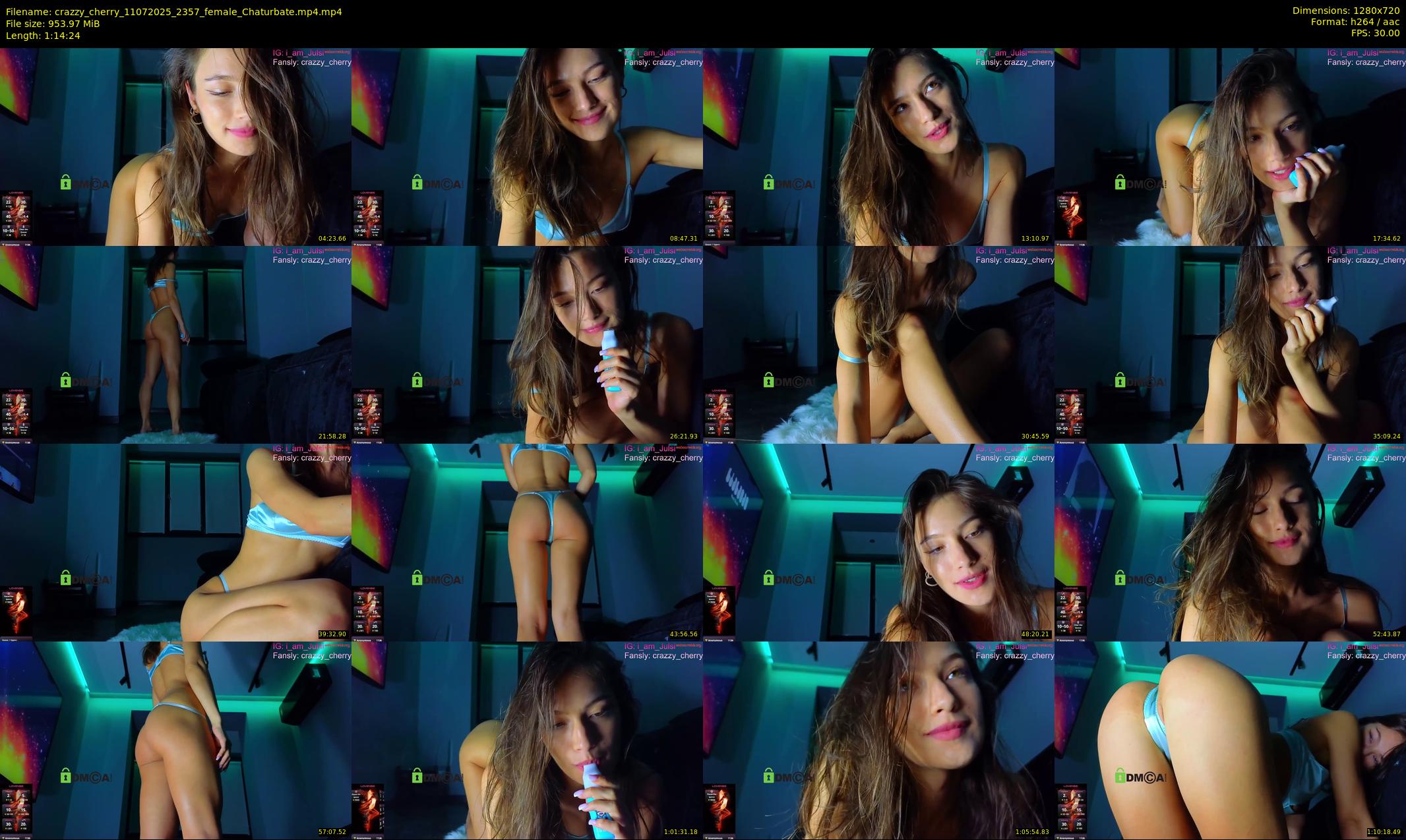 crazzy_cherry — 75 minute Chaturbate female cam show recording, 720p, Jul 11, 2025