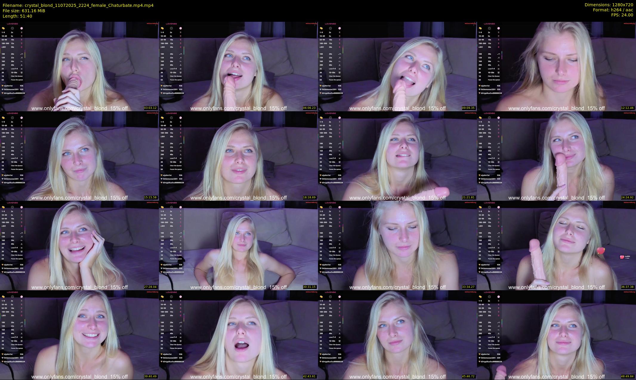 crystal_blond — 52 minute Chaturbate female cam show recording, 720p, Jul 11, 2025