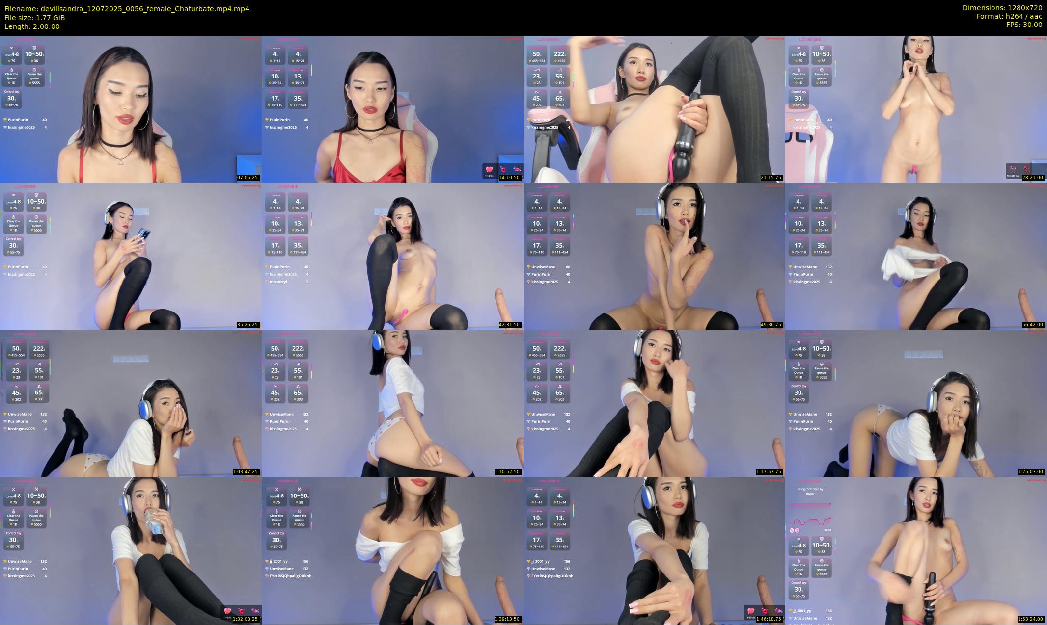 devillsandra — 120 minute Chaturbate female cam show recording, 720p, Jul 12, 2025