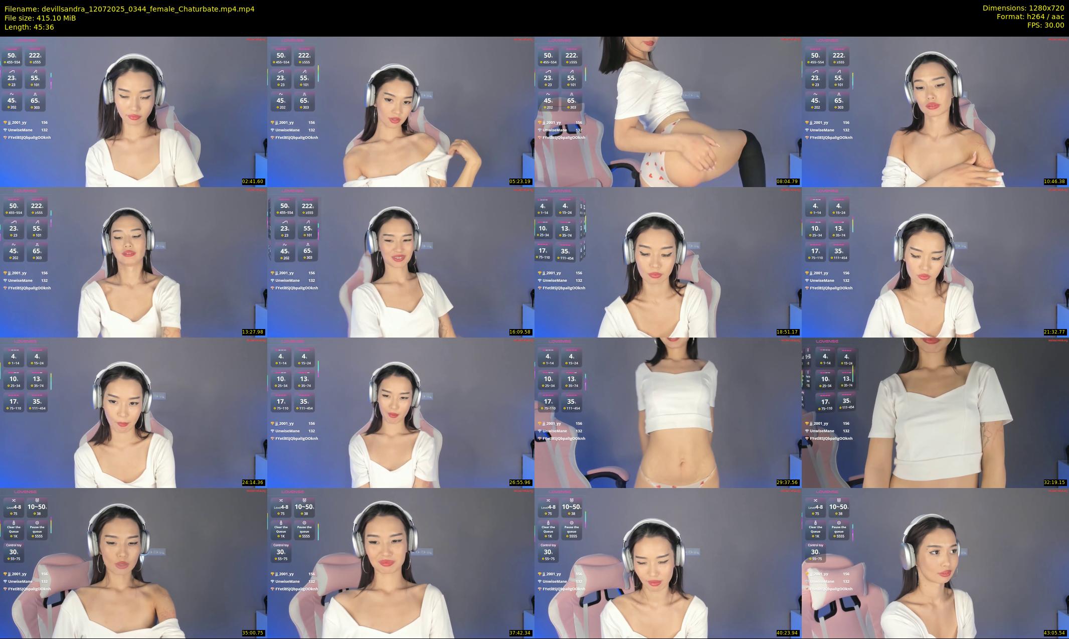 devillsandra — 46 minute Chaturbate female cam show recording, 720p, Jul 12, 2025