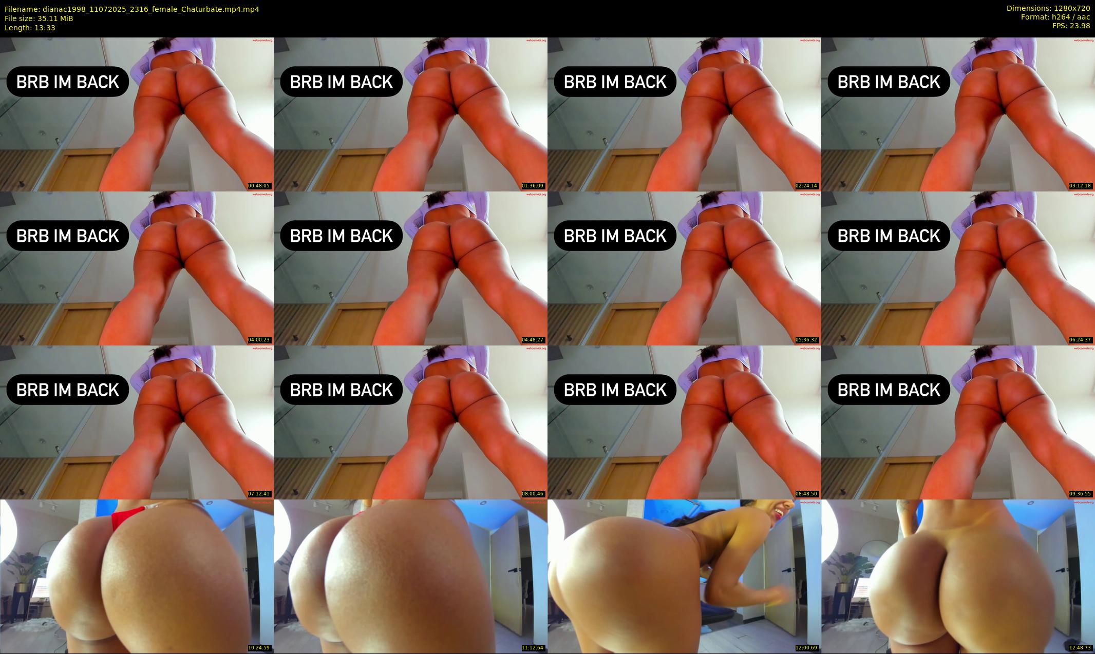 dianac1998 — 14 minute Chaturbate female cam show recording, 720p, Jul 11, 2025