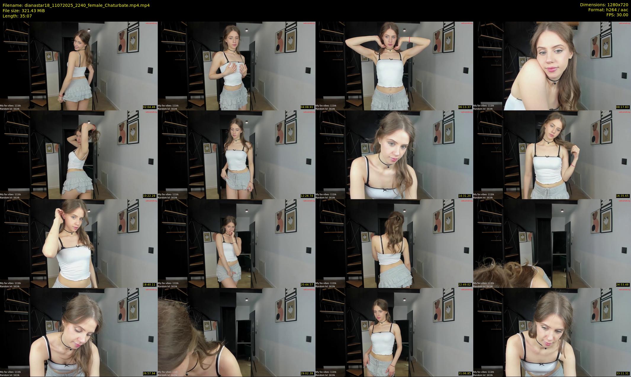dianastar18 — 36 minute Chaturbate female cam show recording, 720p, Jul 11, 2025