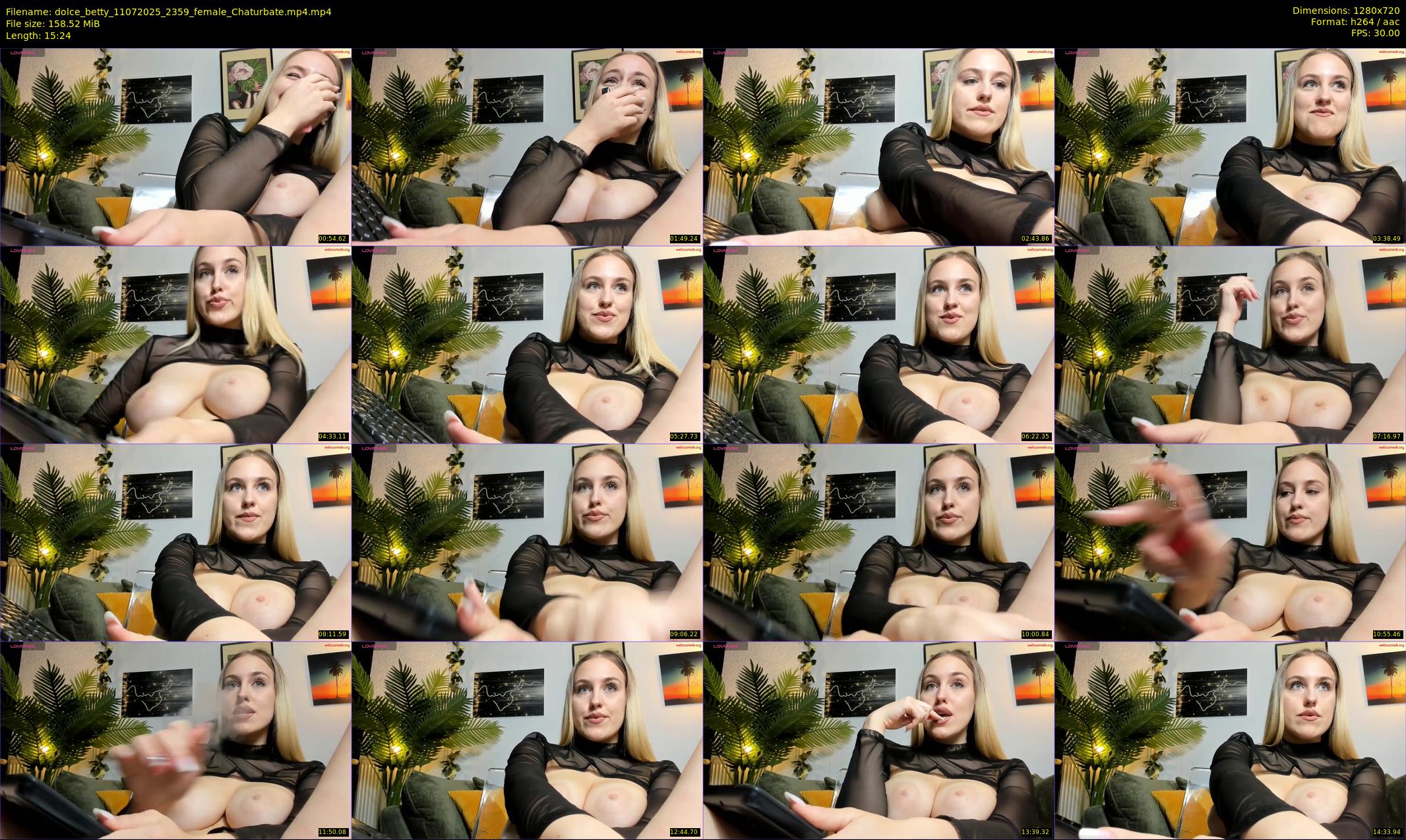 dolce_betty — 16 minute Chaturbate female cam show recording, 720p, Jul 11, 2025
