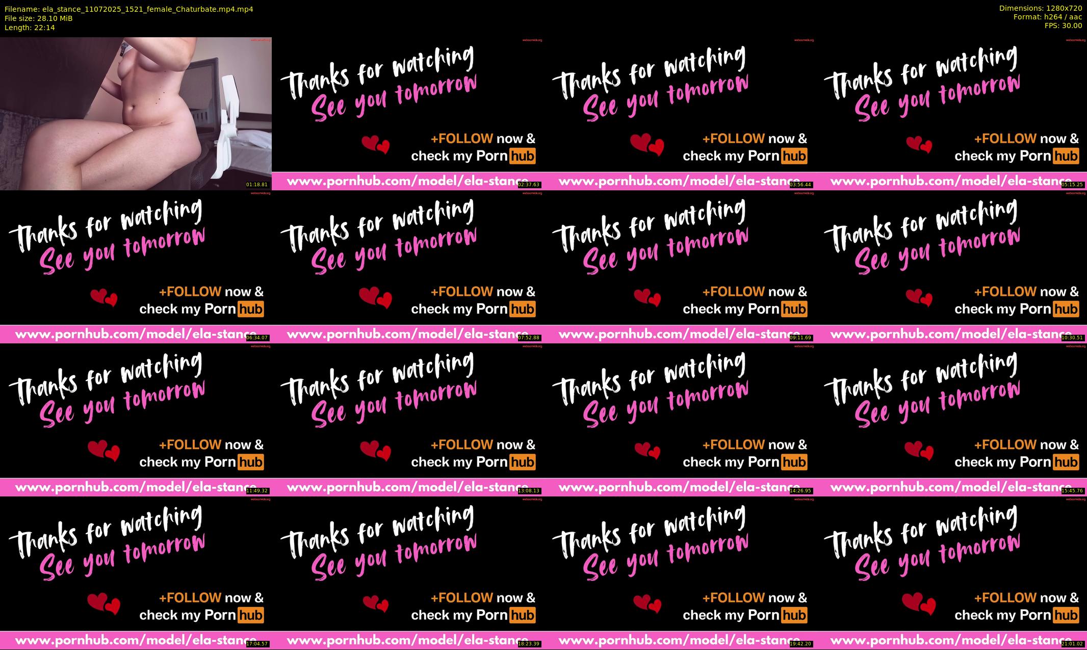 ela_stance — 23 minute Chaturbate couple cam show recording, 720p, Jul 11, 2025