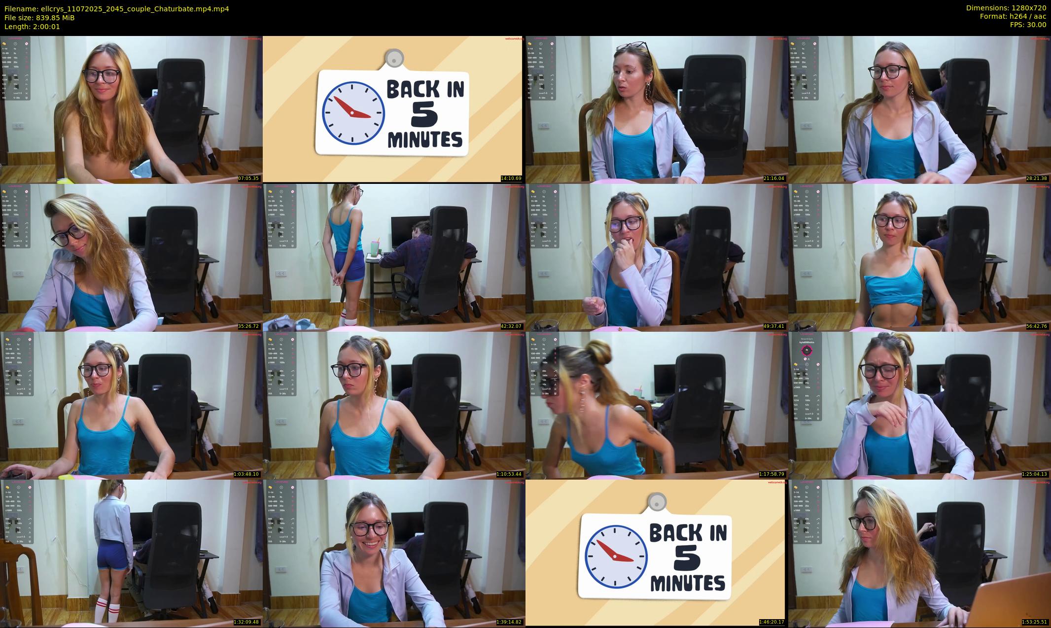 ellcrys — 121 minute Chaturbate couple cam show recording, 720p, Jul 11, 2025