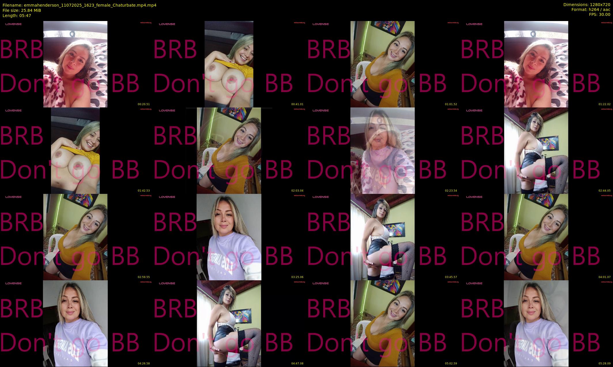 emmahenderson — 6 minute Chaturbate female cam show recording, 720p, Jul 11, 2025