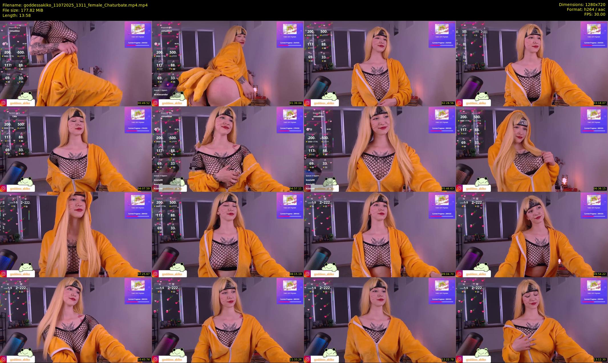 goddessakiko — 14 minute Chaturbate female cam show recording, 720p, Jul 11, 2025
