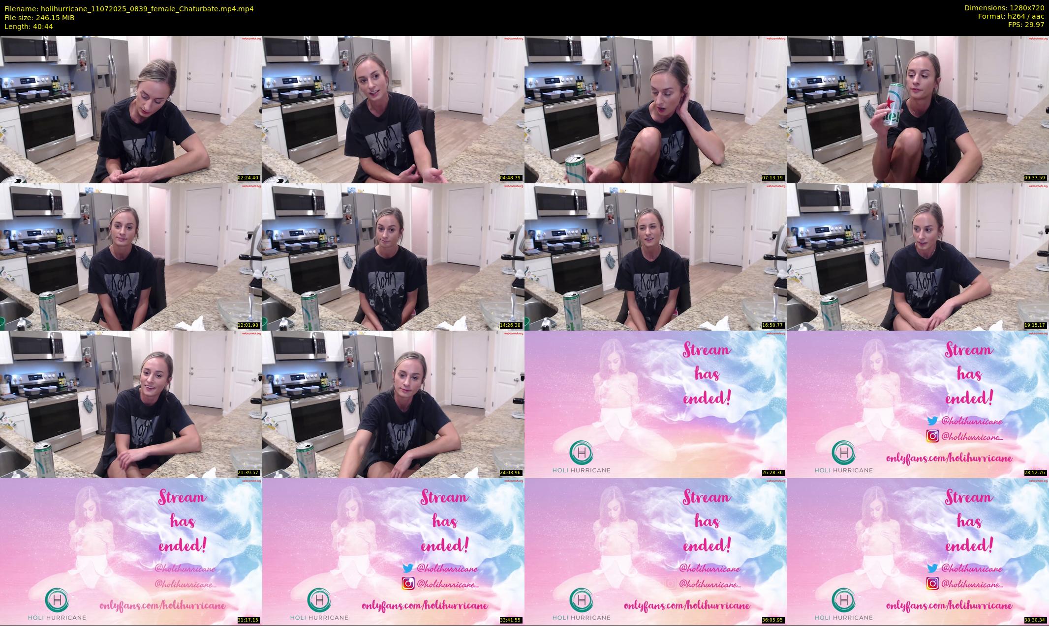 holihurricane — 41 minute Chaturbate female cam show recording, 720p, Jul 11, 2025
