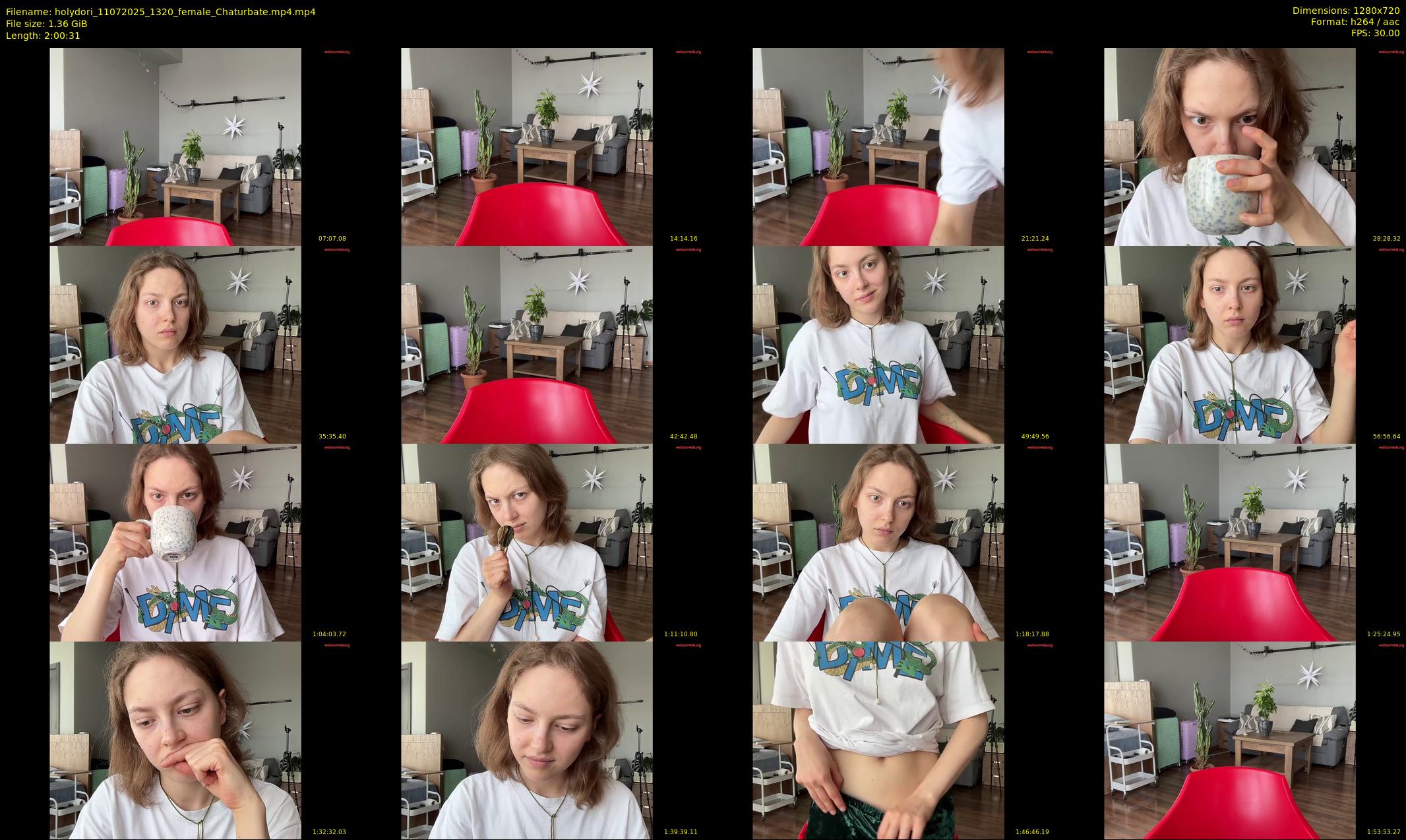 holydori — 121 minute Chaturbate female cam show recording, 720p, Jul 11, 2025