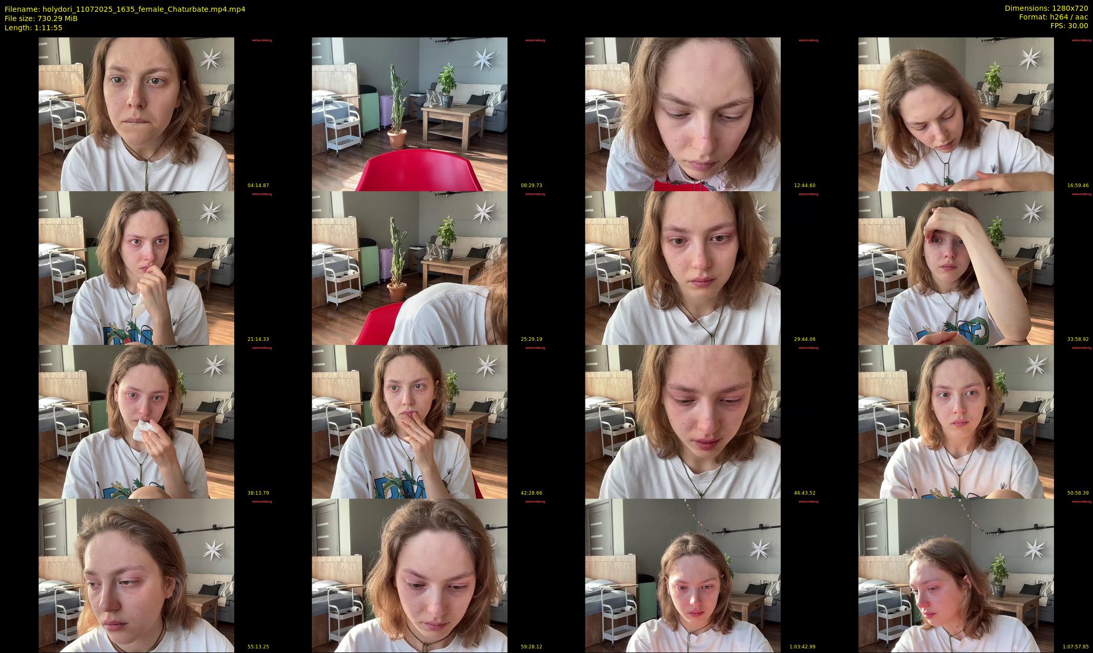 holydori — 72 minute Chaturbate female cam show recording, 720p, Jul 11, 2025
