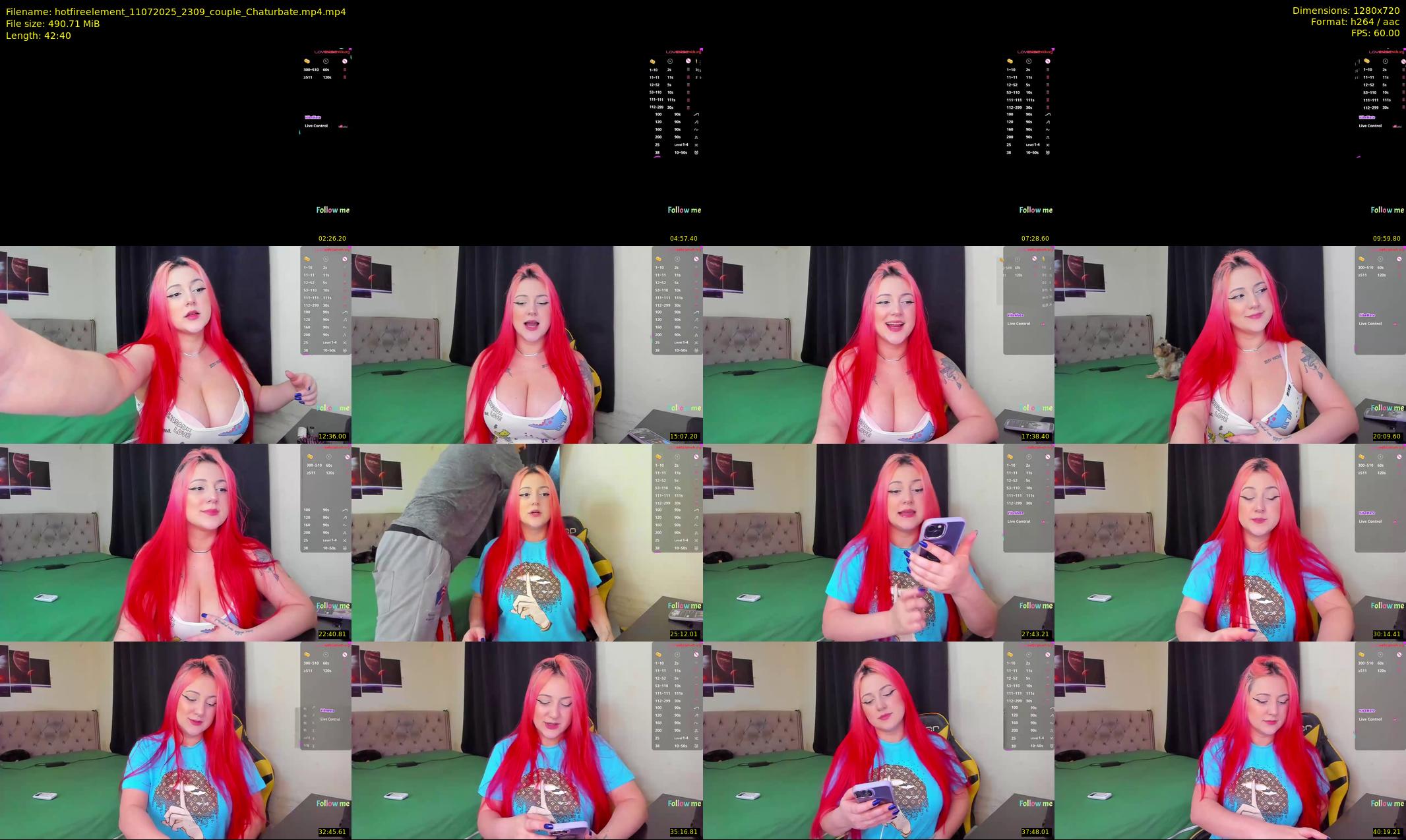hotfireelement — 43 minute Chaturbate couple cam show recording, 720p, Jul 11, 2025