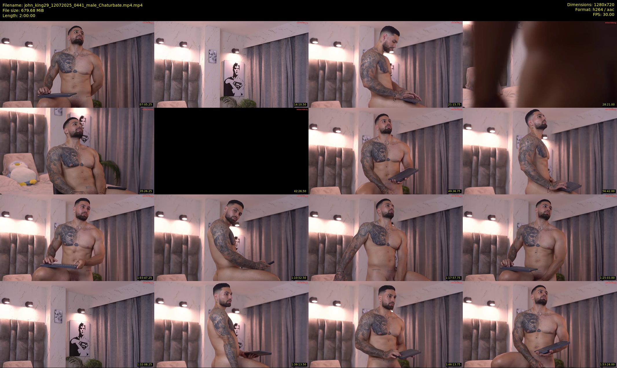 john_king29 — 120 minute Chaturbate male cam show recording, 720p, Jul 12, 2025