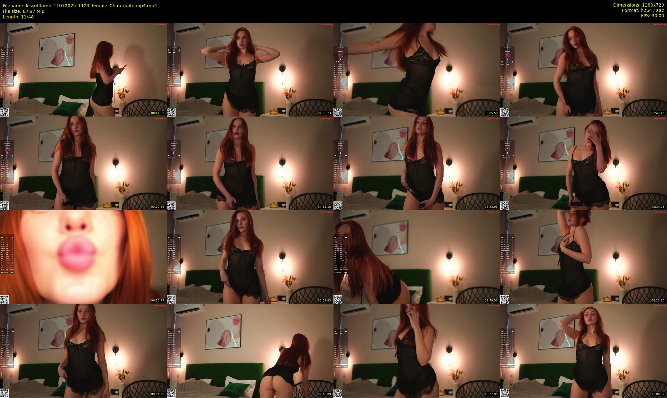 kissofflame — 12 minute Chaturbate female cam show recording, 720p, Jul 11, 2025