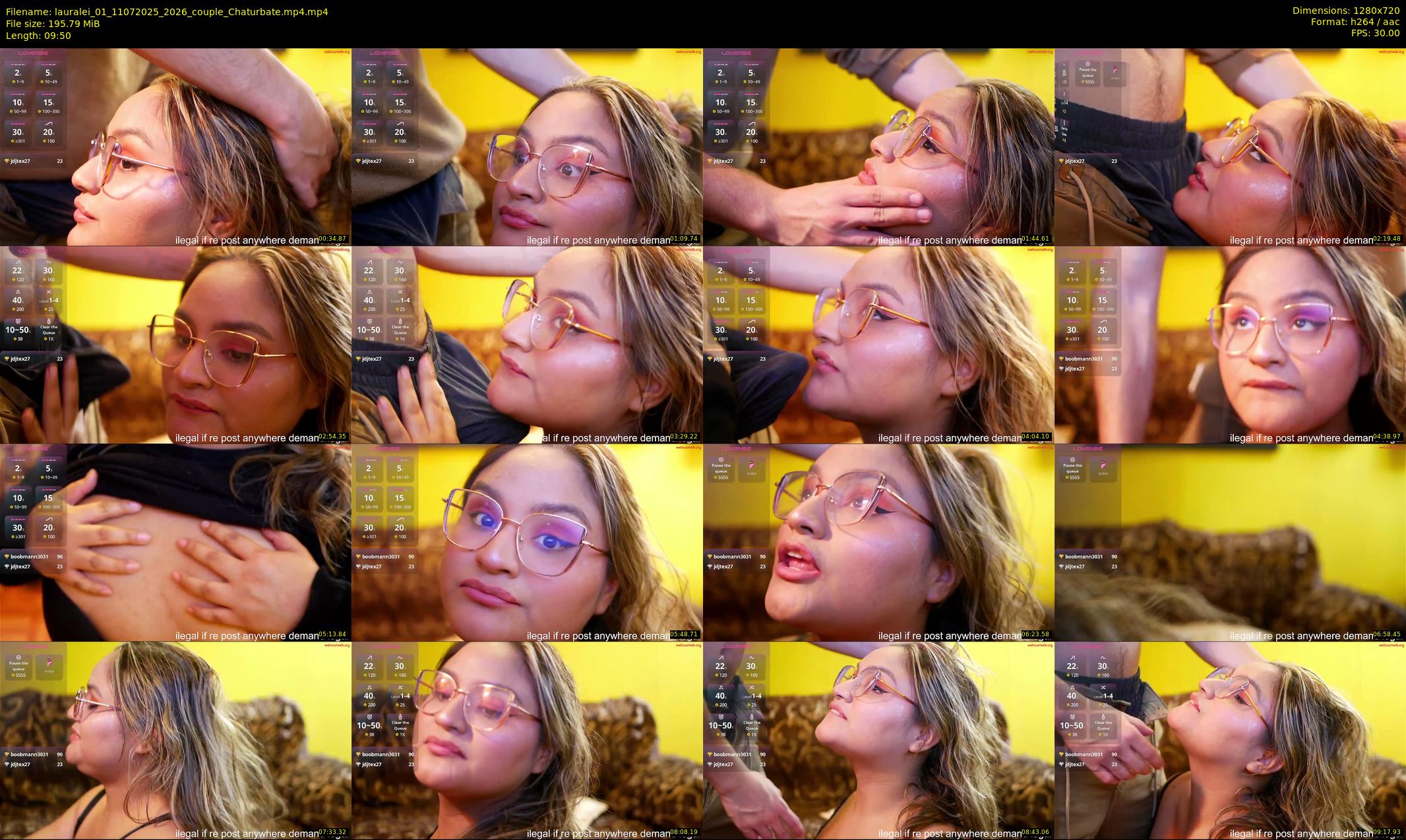lauralei_01 — 10 minute Chaturbate couple cam show recording, 720p, Jul 11, 2025