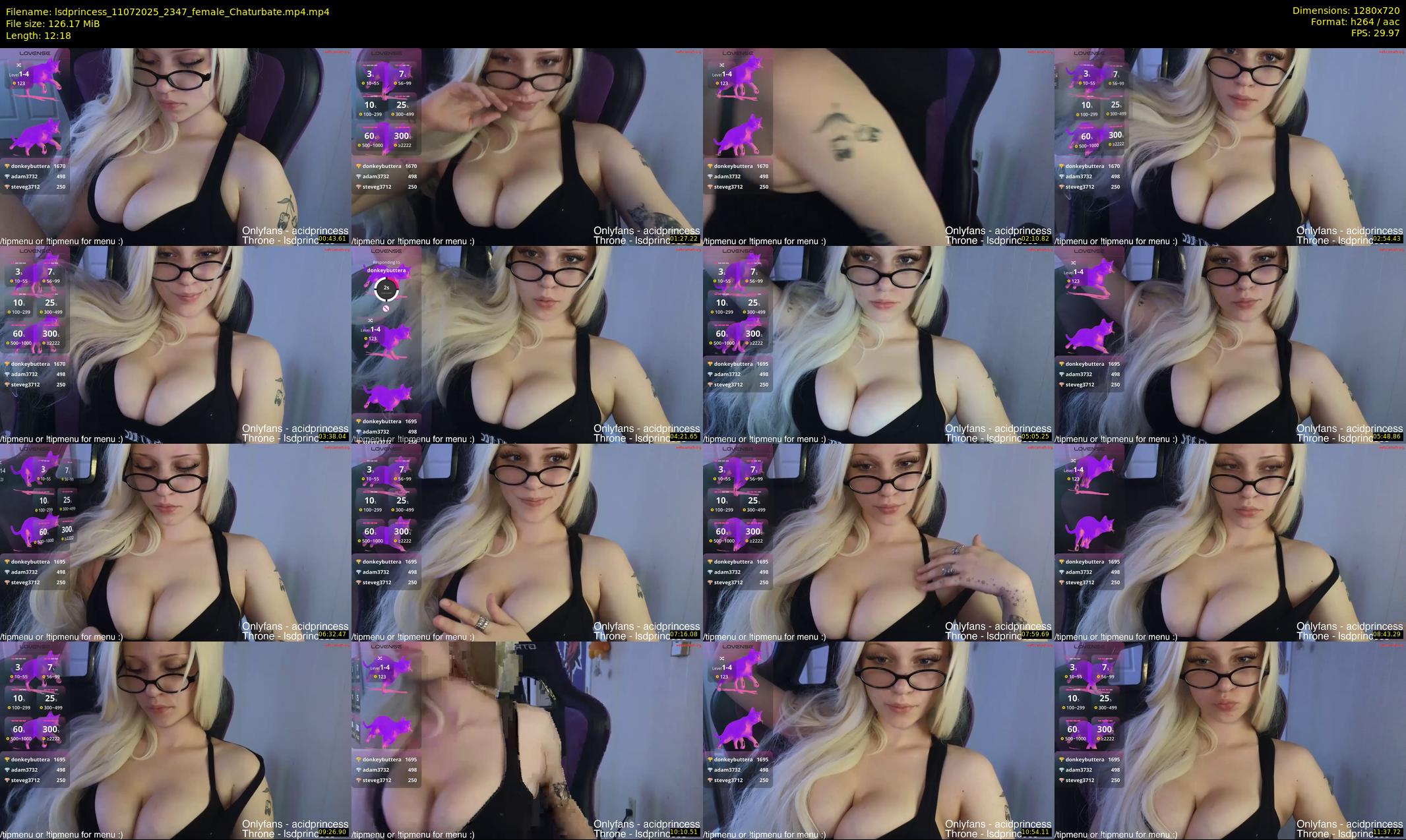 lsdprincess — 13 minute Chaturbate female cam show recording, 720p, Jul 11, 2025
