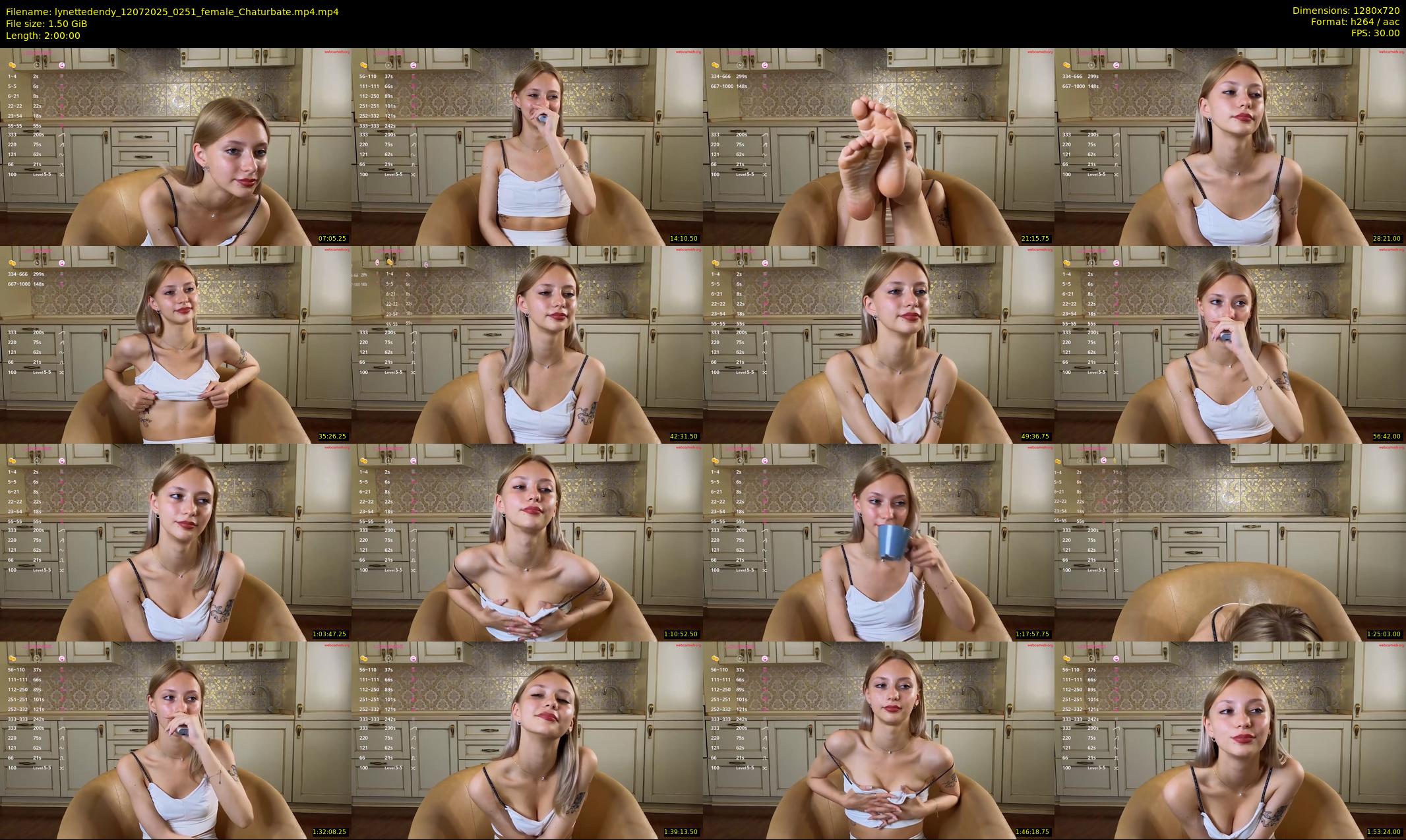 lynettedendy — 120 minute Chaturbate female cam show recording, 720p, Jul 12, 2025