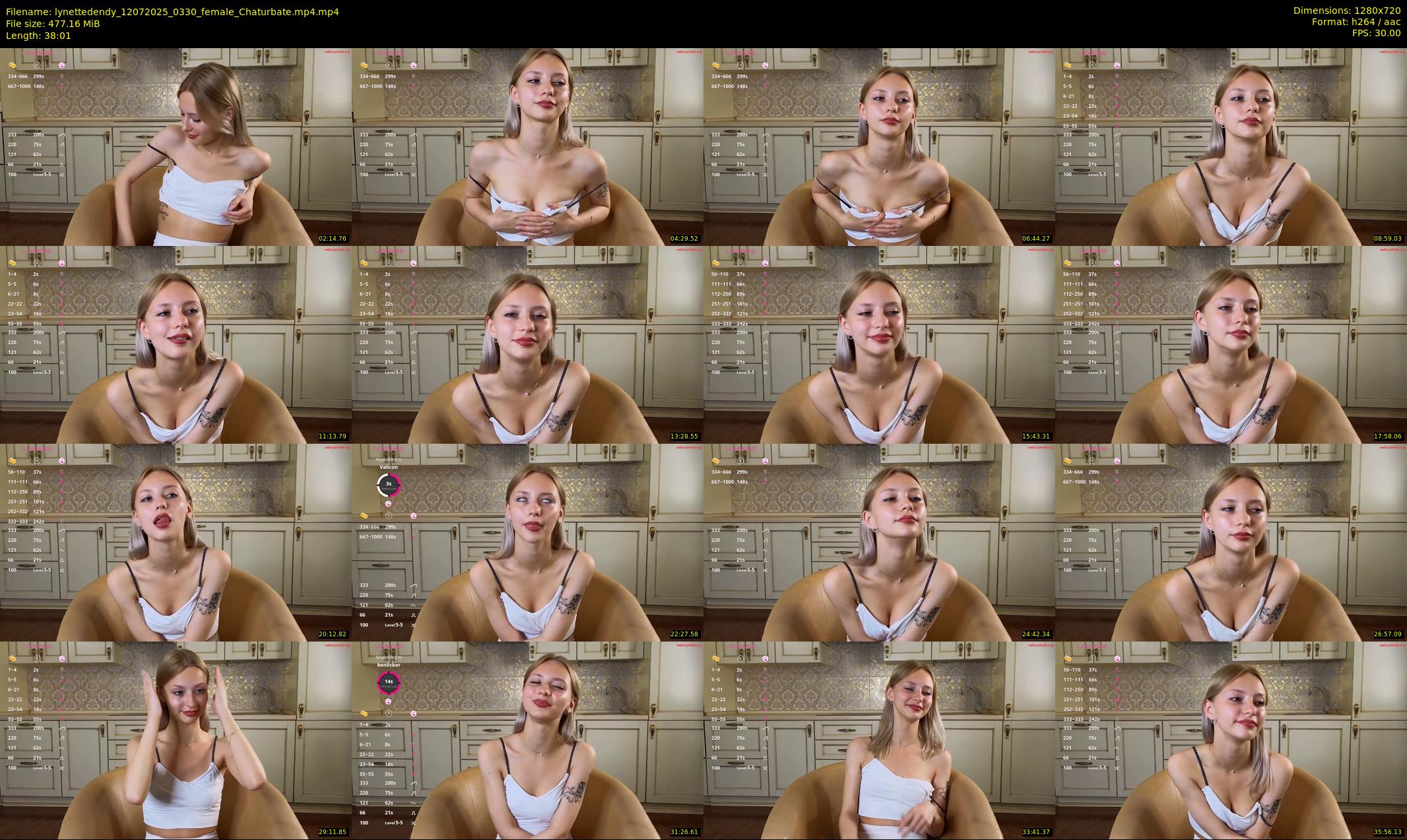 lynettedendy — 39 minute Chaturbate female cam show recording, 720p, Jul 12, 2025