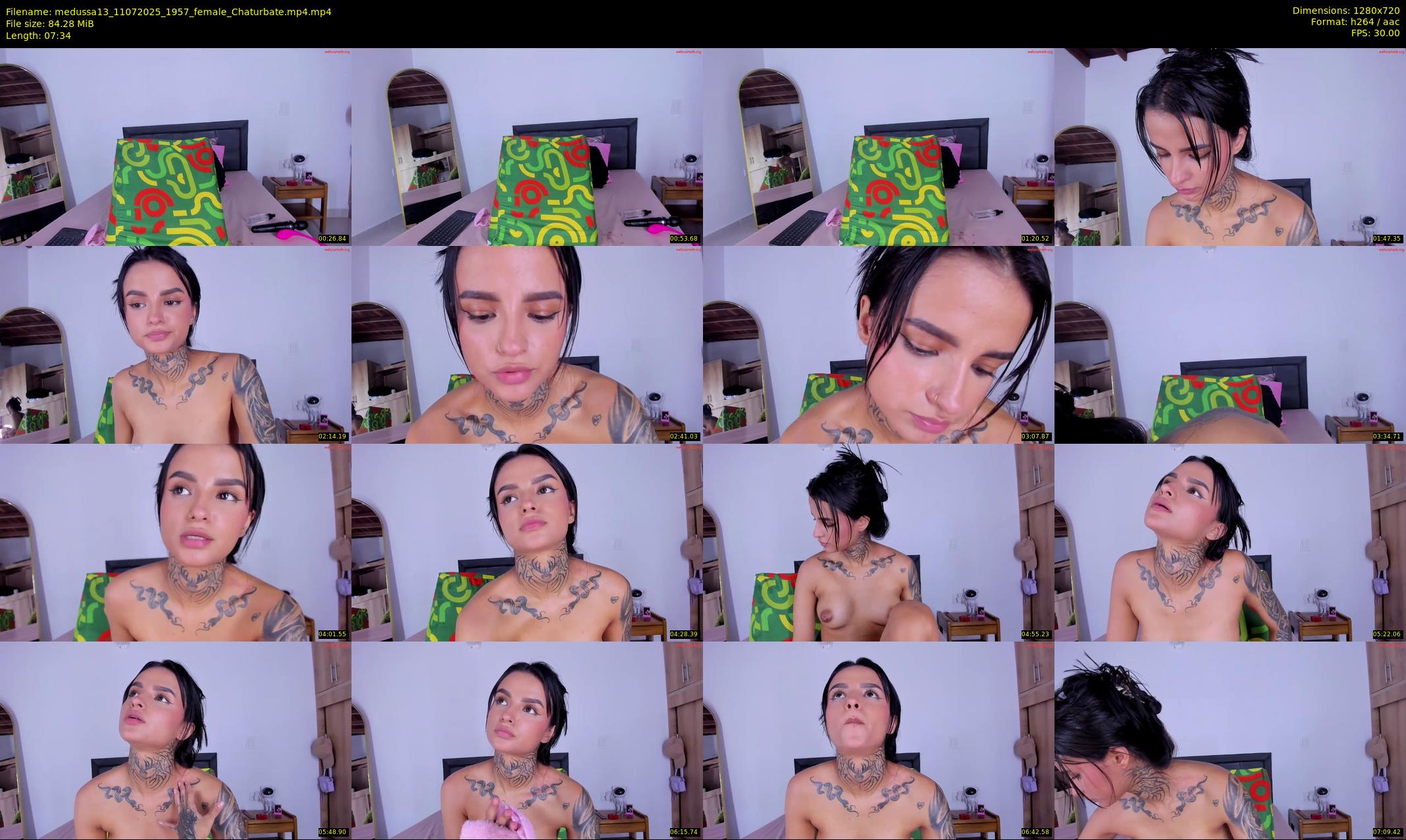 medussa13 — 8 minute Chaturbate female cam show recording, 720p, Jul 11, 2025
