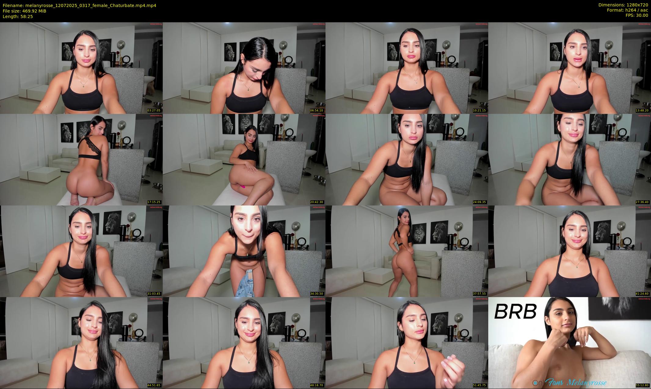 melanyrosse — 59 minute Chaturbate female cam show recording, 720p, Jul 12, 2025
