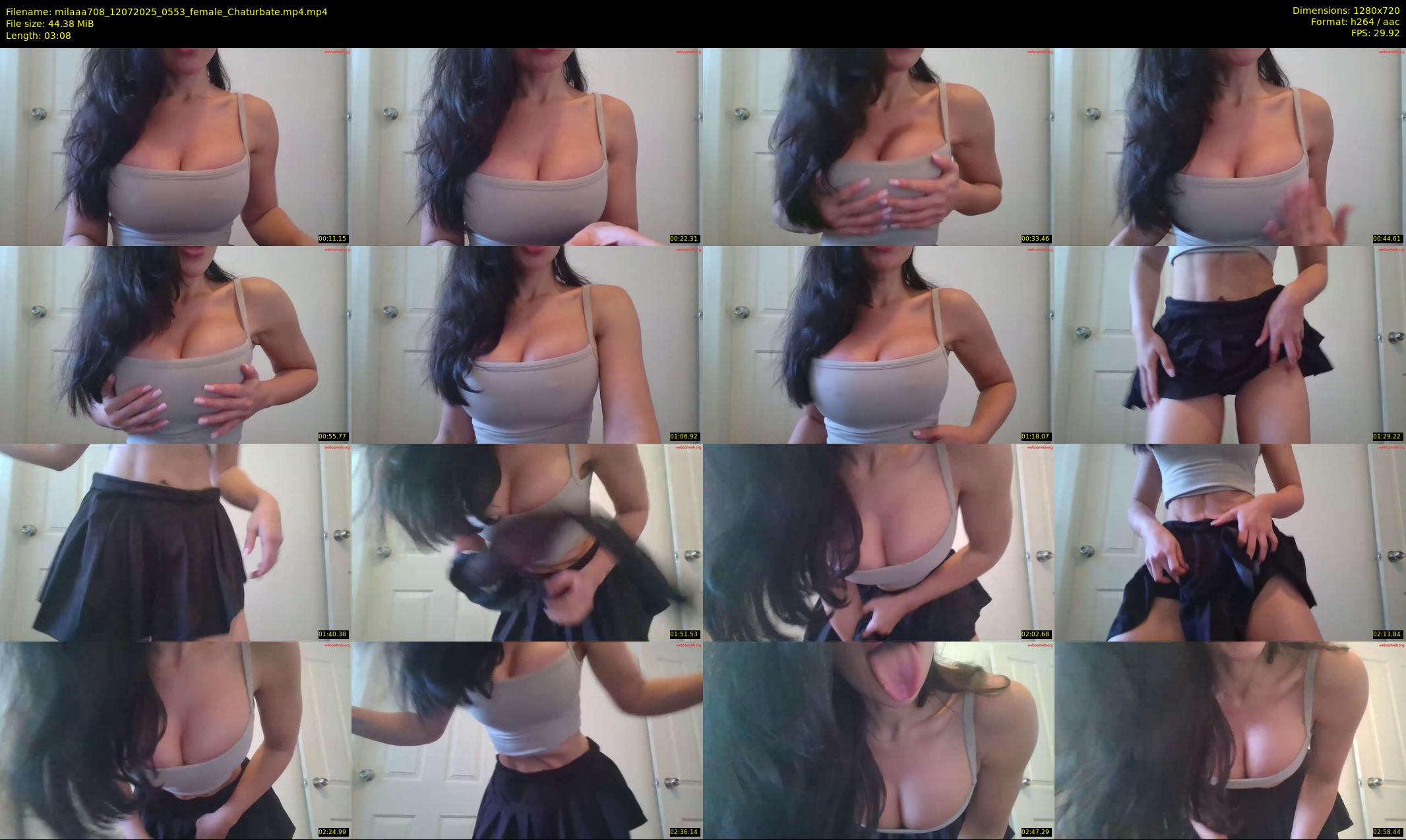 milaaa708 — 4 minute Chaturbate female cam show recording, 720p, Jul 12, 2025
