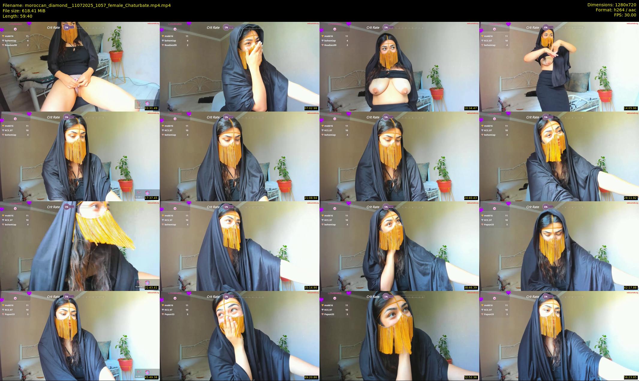 moroccan_diamond_ — 60 minute Chaturbate female cam show recording, 720p, Jul 11, 2025