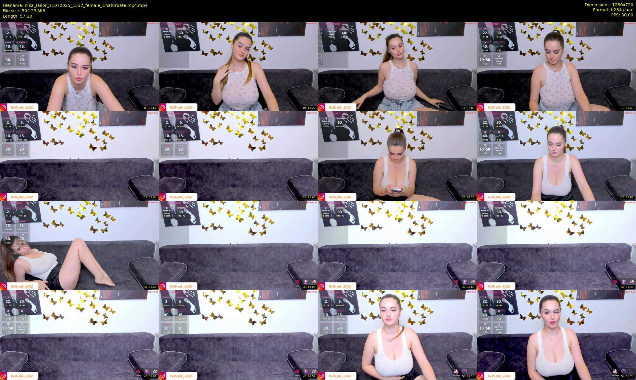 nika_tailor — 58 minute Chaturbate female cam show recording, 720p, Jul 11, 2025