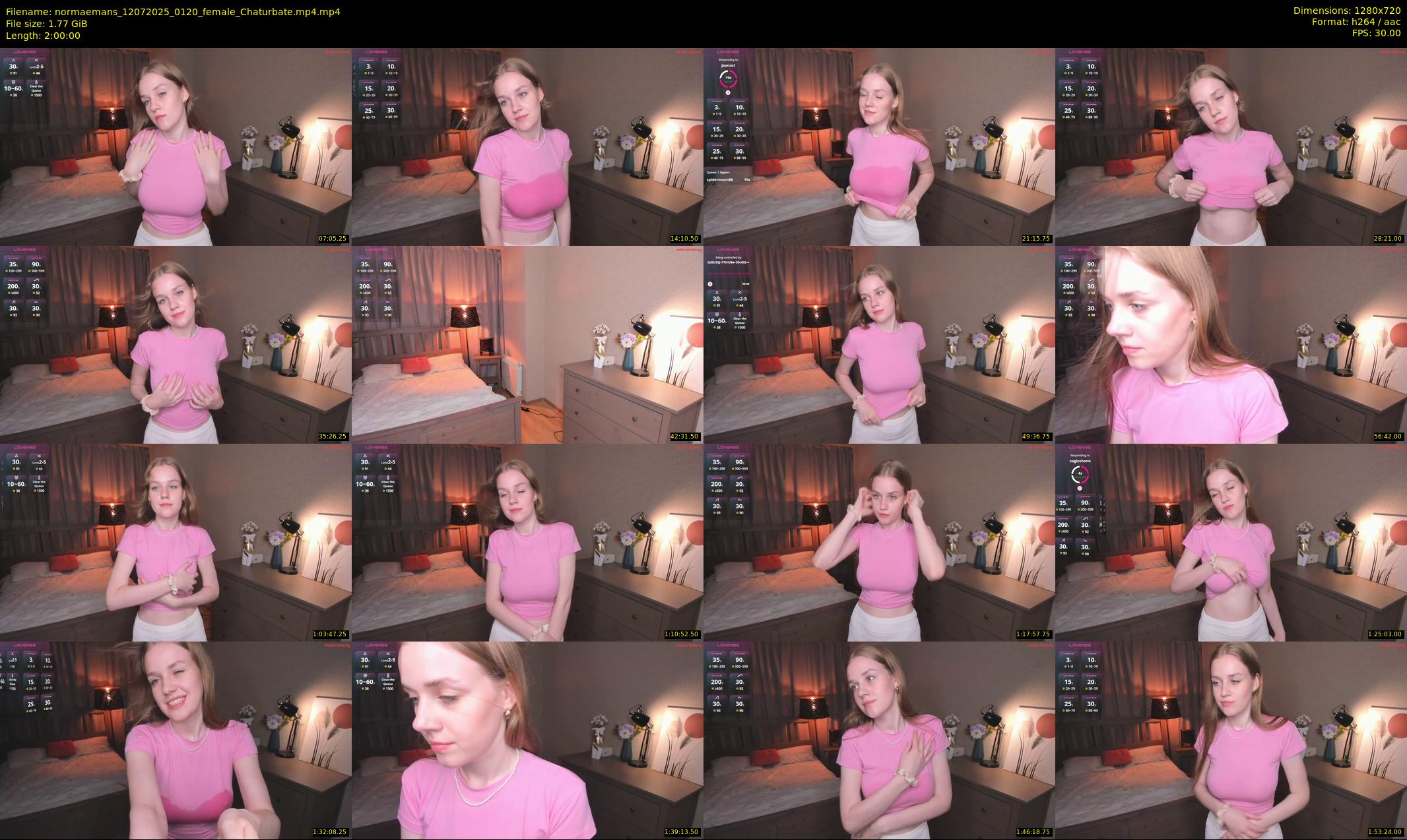 normaemans — 120 minute Chaturbate female cam show recording, 720p, Jul 12, 2025