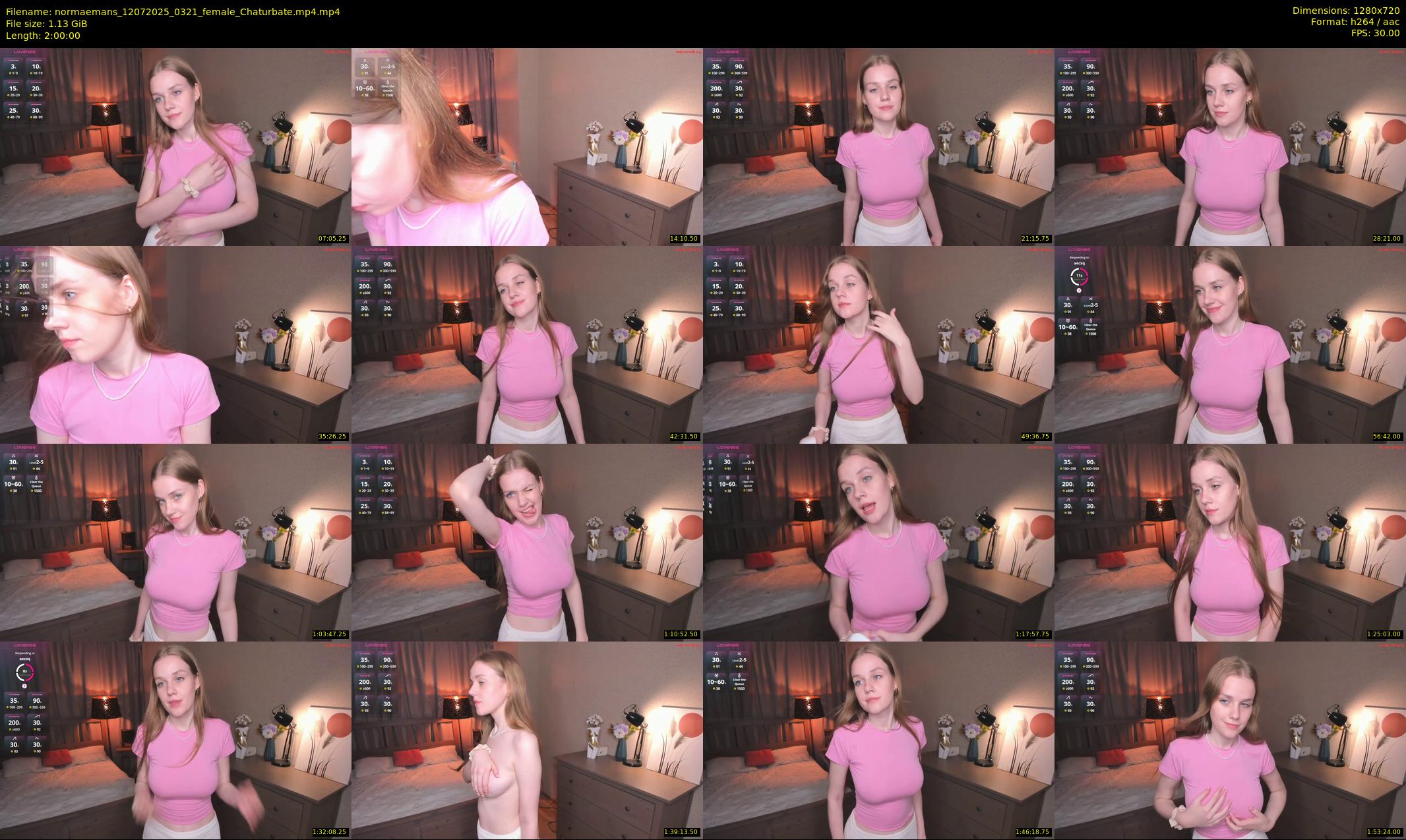 normaemans — 120 minute Chaturbate female cam show recording, 720p, Jul 12, 2025