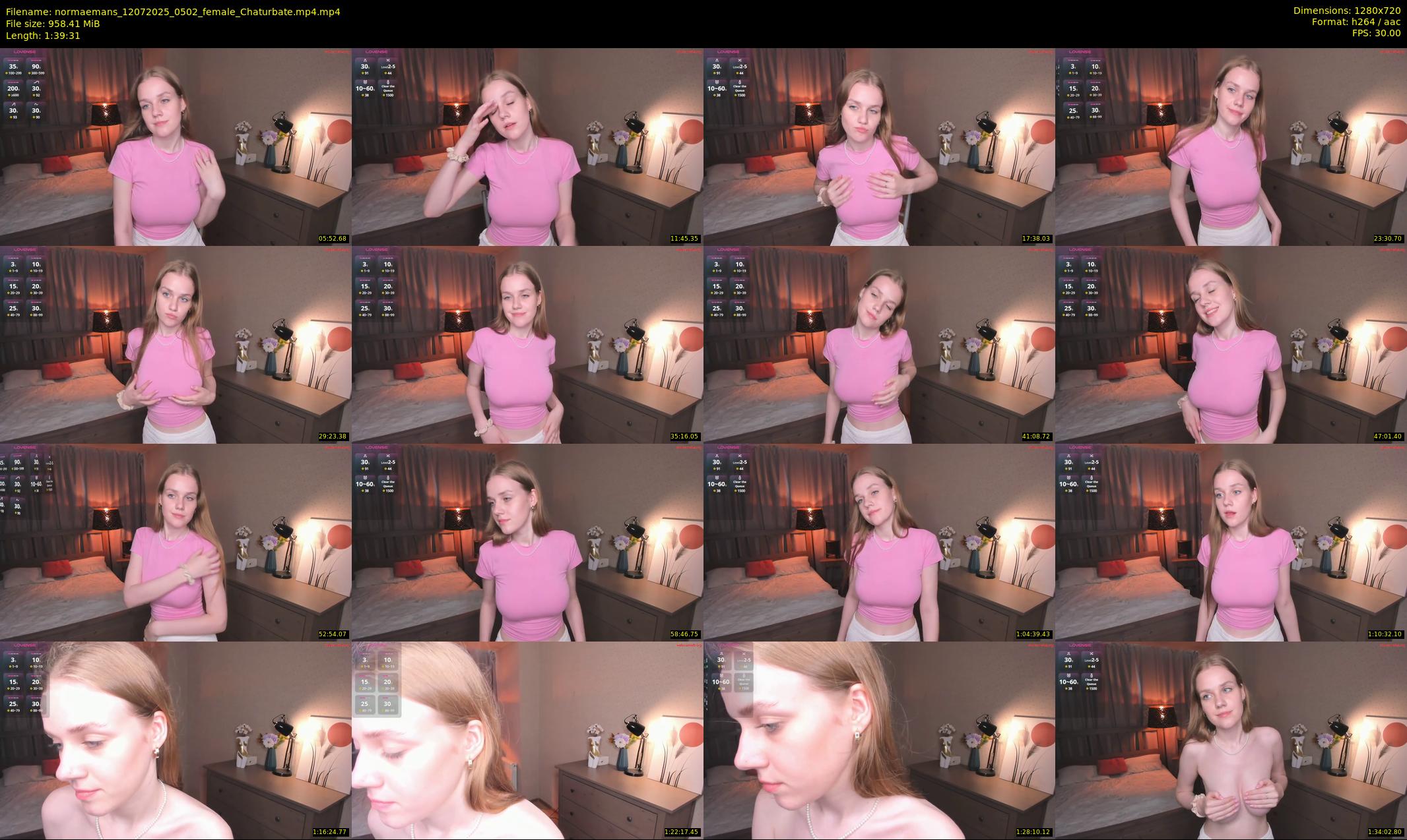 normaemans — 100 minute Chaturbate female cam show recording, 720p, Jul 12, 2025