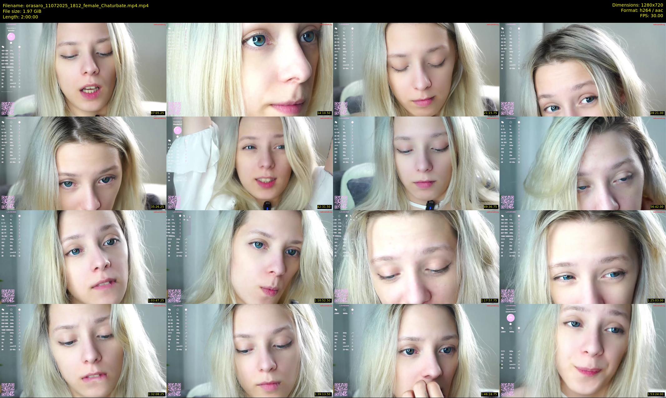 orasaro — 120 minute Chaturbate female cam show recording, 720p, Jul 11, 2025