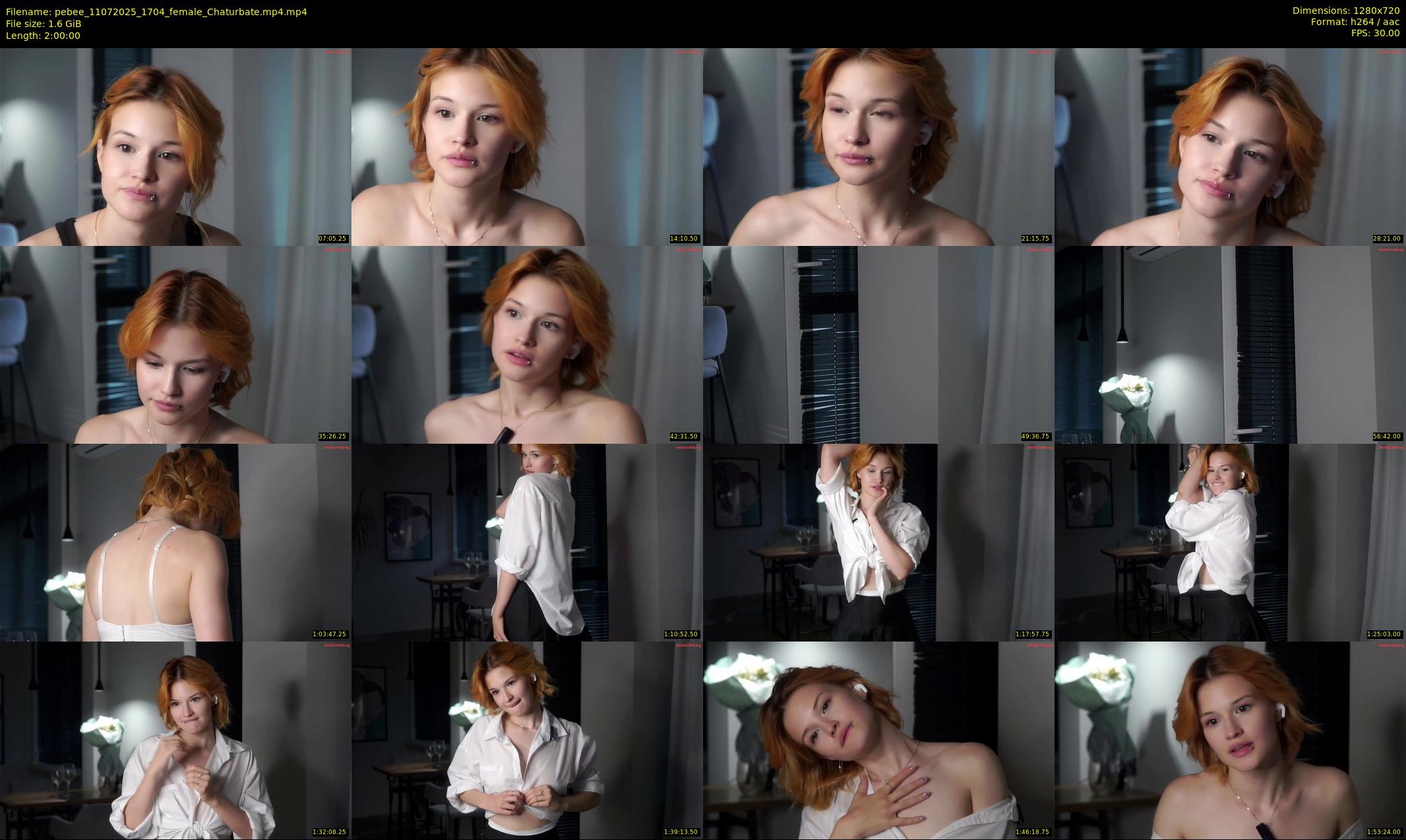 pebee — 120 minute Chaturbate female cam show recording, 720p, Jul 11, 2025