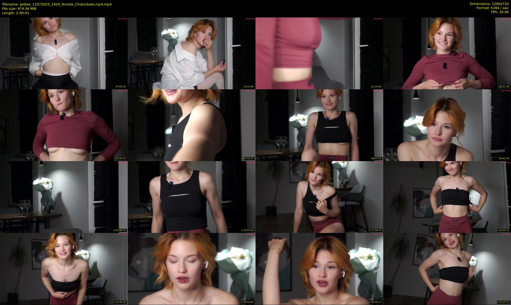 pebee — 121 minute Chaturbate female cam show recording, 720p, Jul 11, 2025