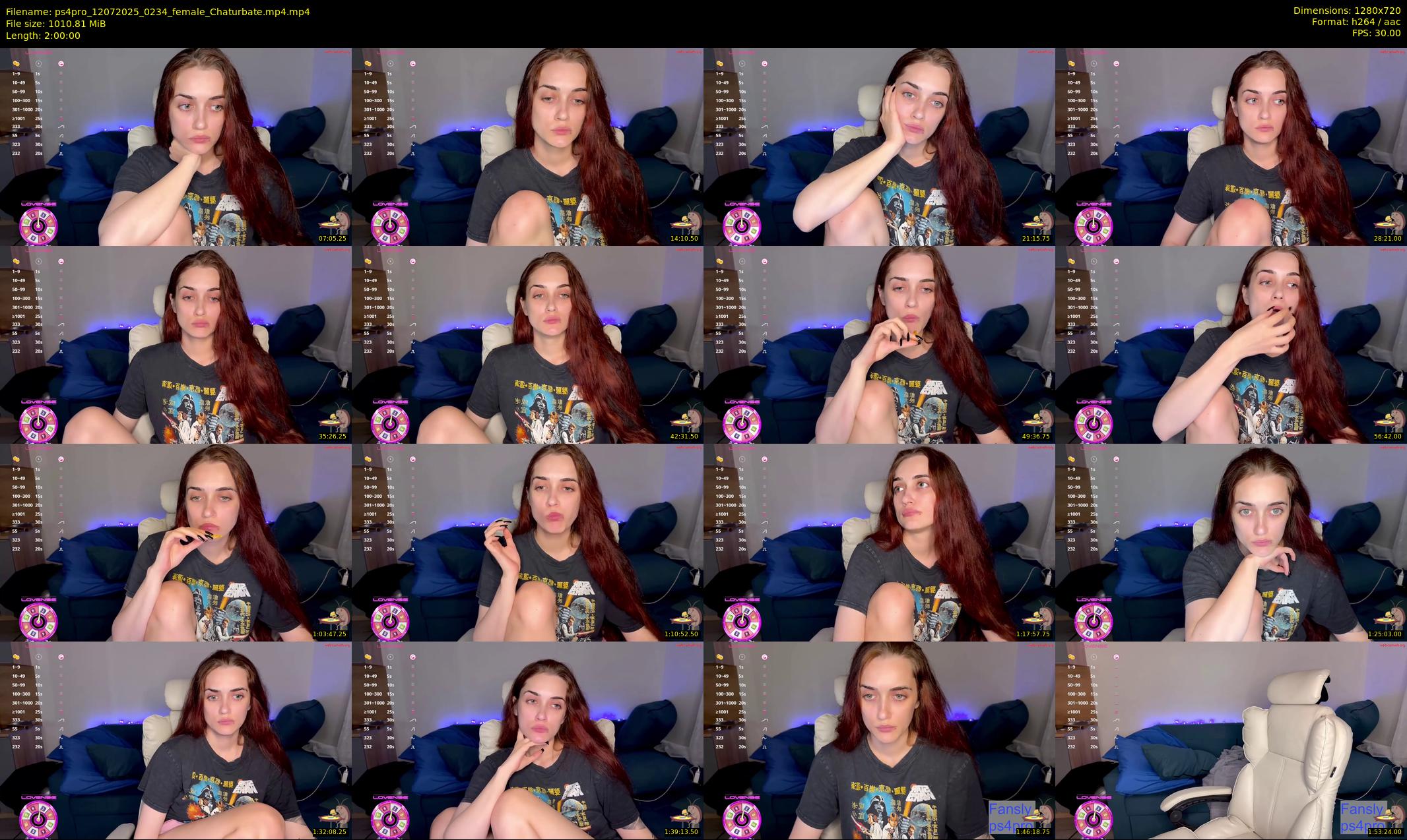 ps4pro — 120 minute Chaturbate female cam show recording, 720p, Jul 12, 2025