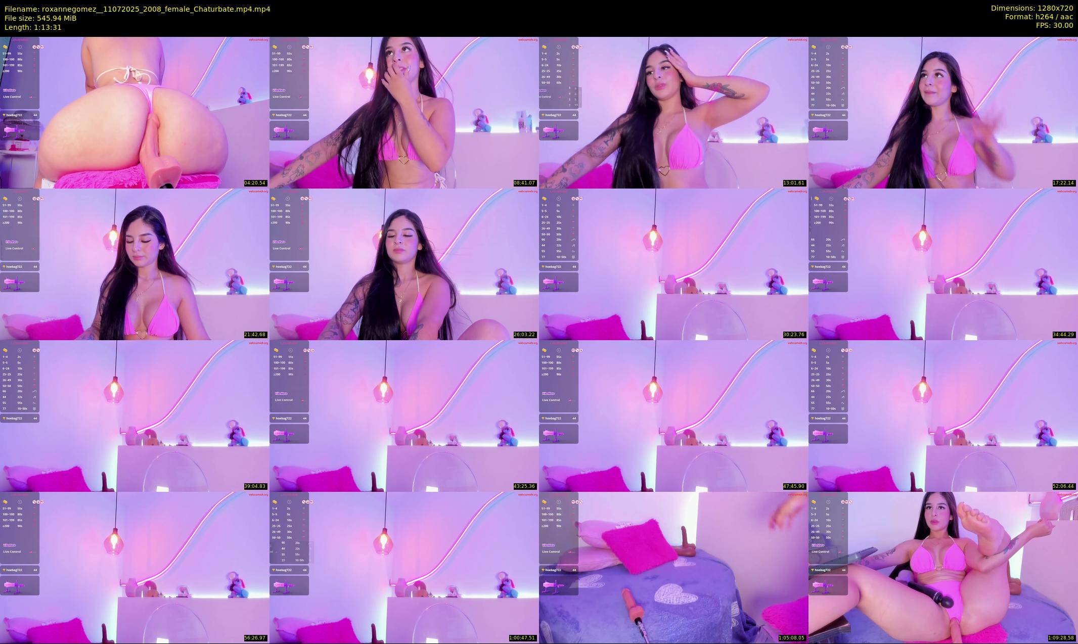 roxannegomez_ — 74 minute Chaturbate female cam show recording, 720p, Jul 11, 2025
