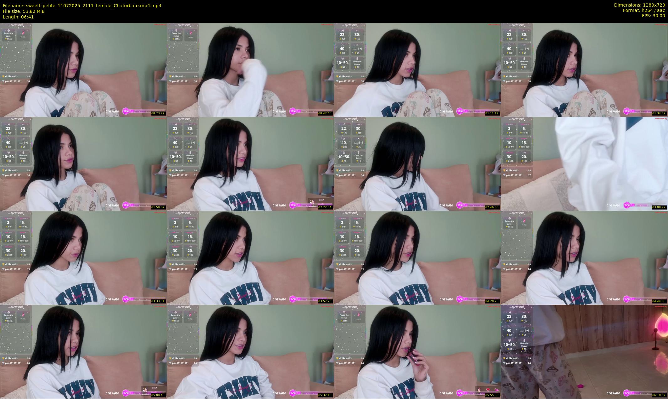 sweett_petite — 7 minute Chaturbate female cam show recording, 720p, Jul 11, 2025
