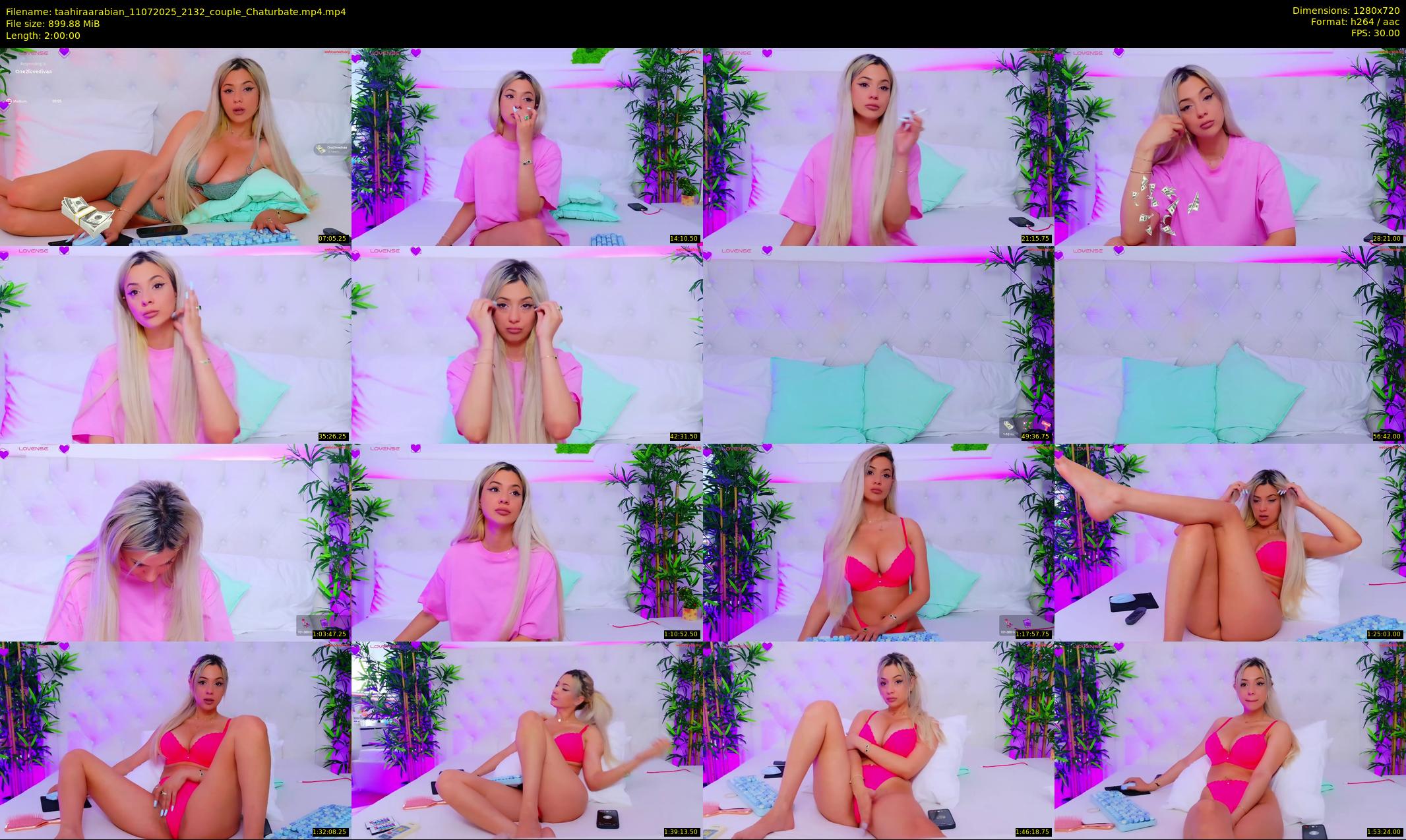 taahiraarabian — 120 minute Chaturbate female cam show recording, 720p, Jul 11, 2025