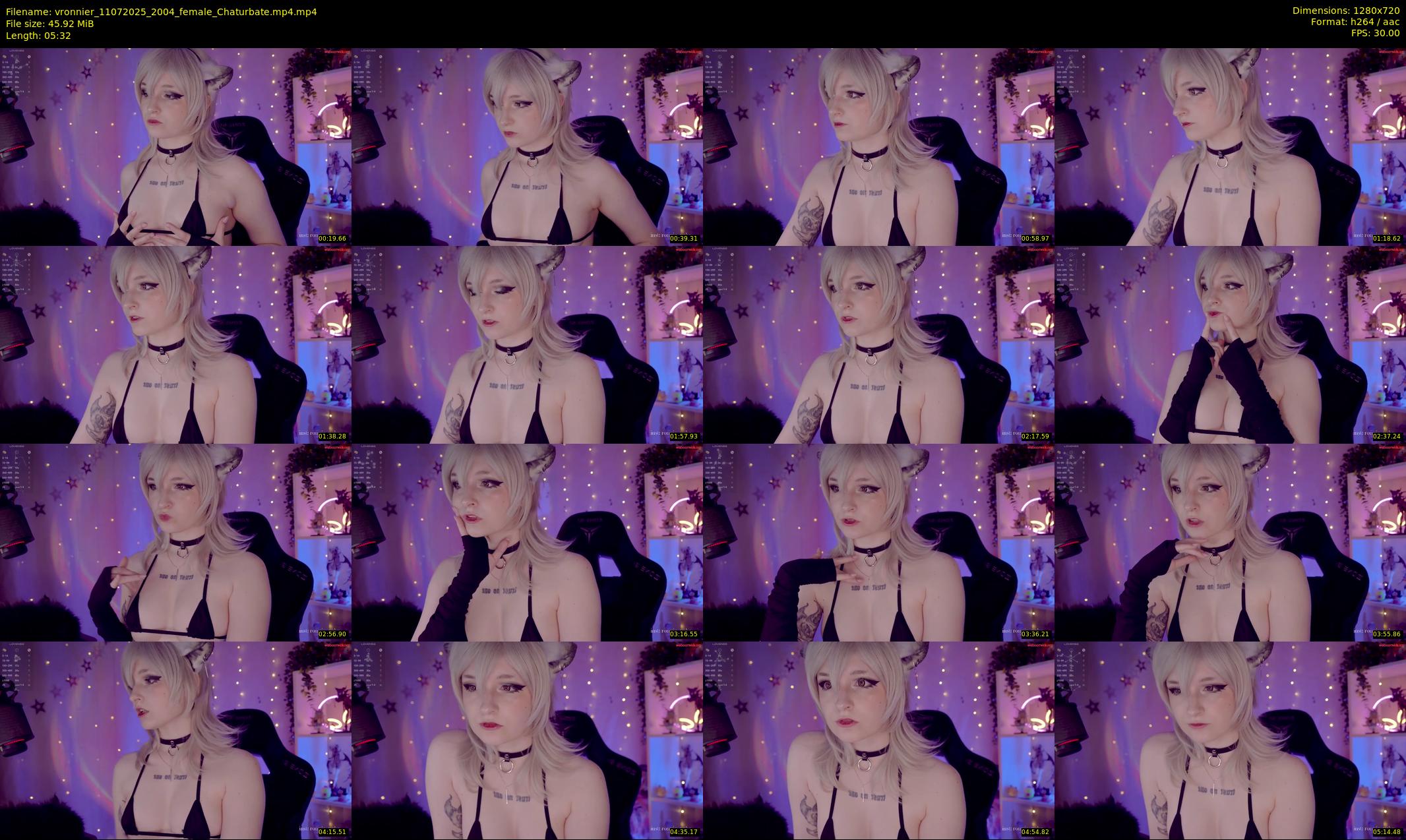 vronnier — 6 minute Chaturbate female cam show recording, 720p, Jul 11, 2025