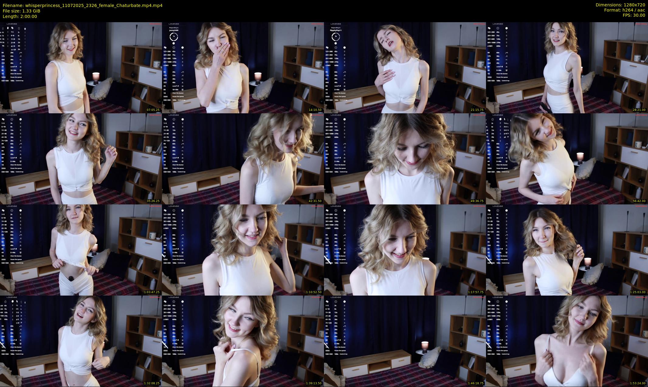 whisperprincess — 120 minute Chaturbate female cam show recording, 720p, Jul 11, 2025