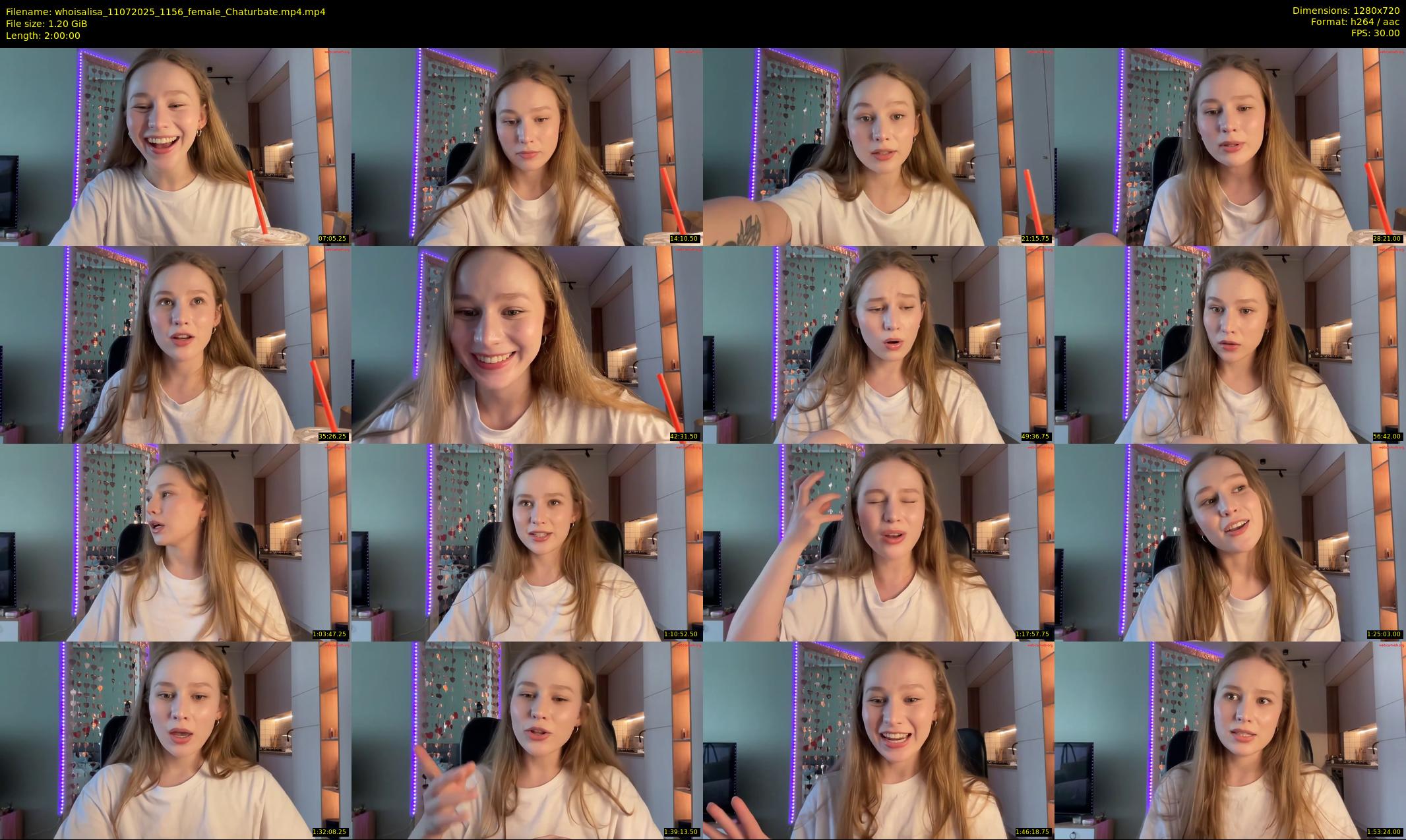 whoisalisa — 120 minute Chaturbate female cam show recording, 720p, Jul 11, 2025