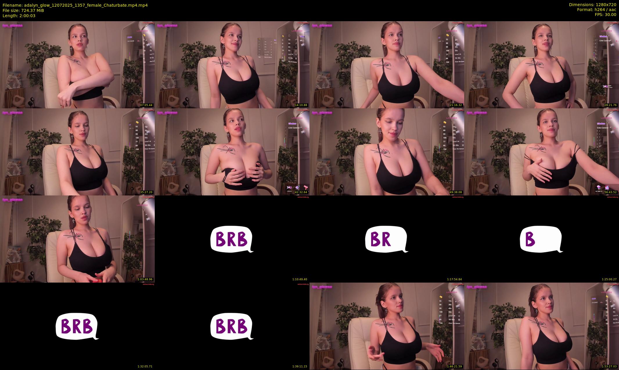 adalyn_glow — 121 minute Chaturbate female cam show recording, 720p, Jul 12, 2025