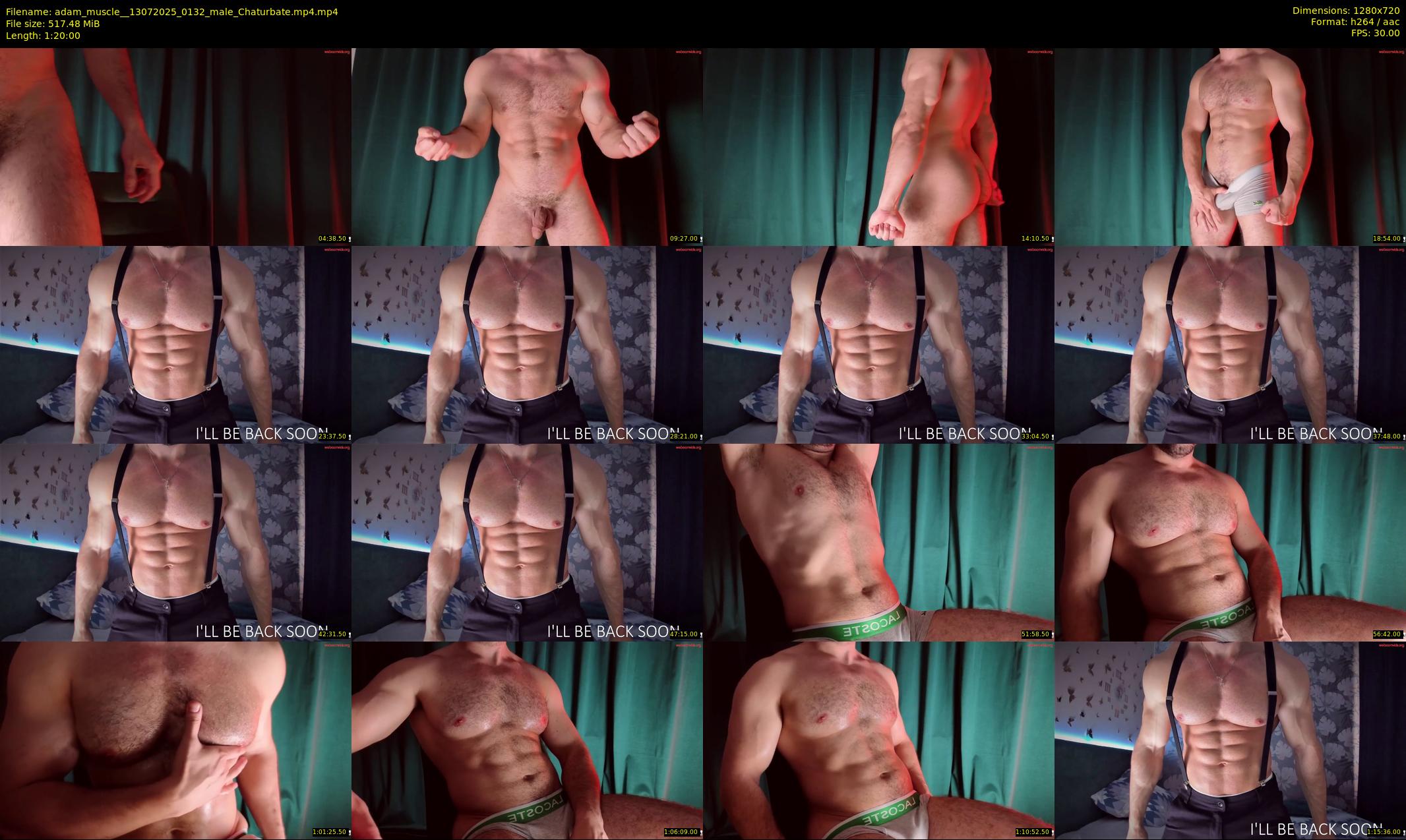 adam_muscle_ — 80 minute Chaturbate male cam show recording, 720p, Jul 13, 2025