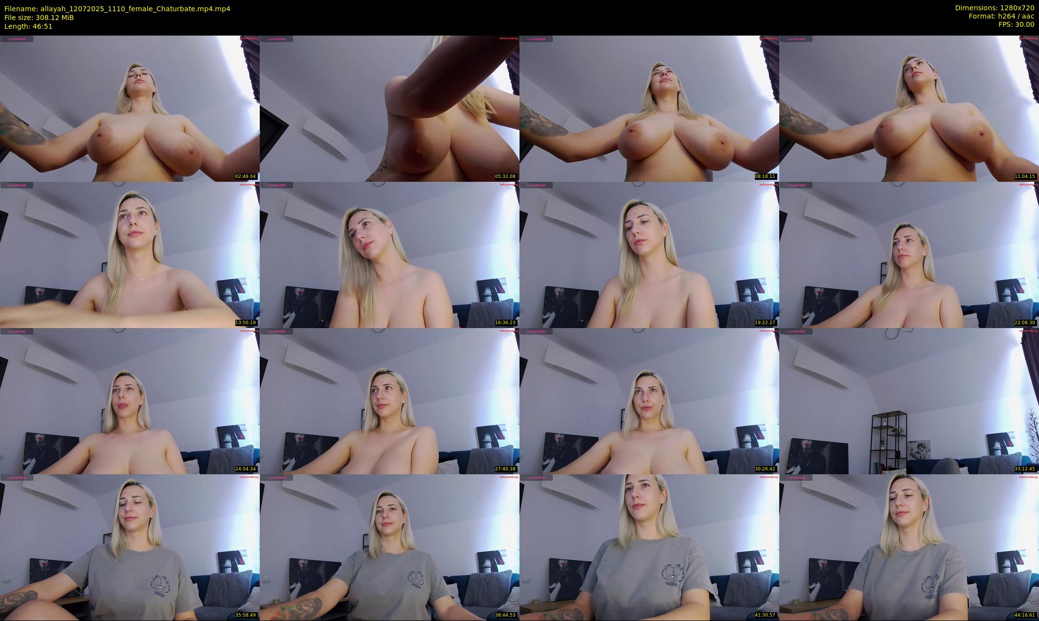 allayah — 47 minute Chaturbate female cam show recording, 720p, Jul 12, 2025