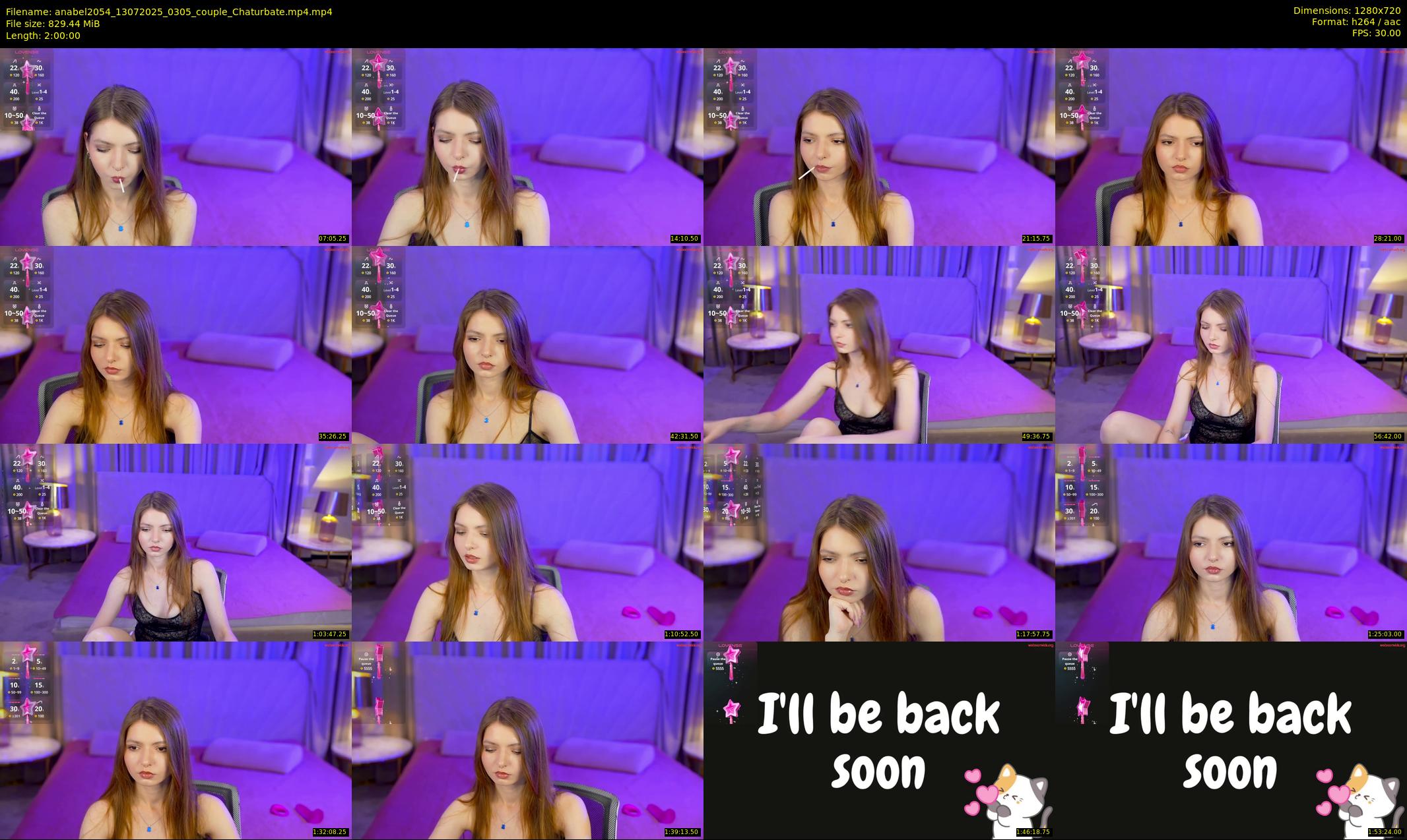 anabel2054 — 120 minute Chaturbate female cam show recording, 720p, Jul 13, 2025