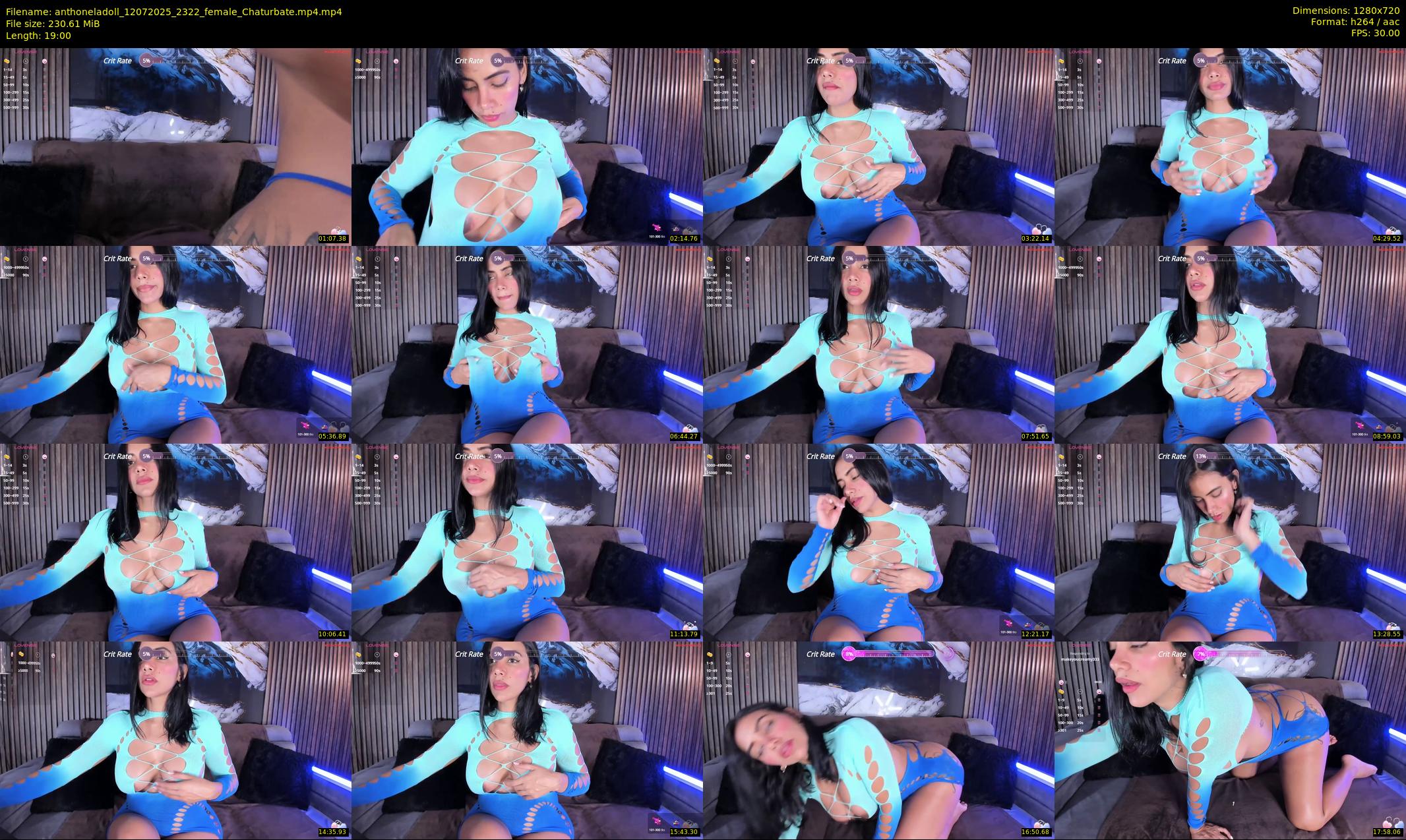 anthoneladoll — 19 minute Chaturbate female cam show recording, 720p, Jul 12, 2025