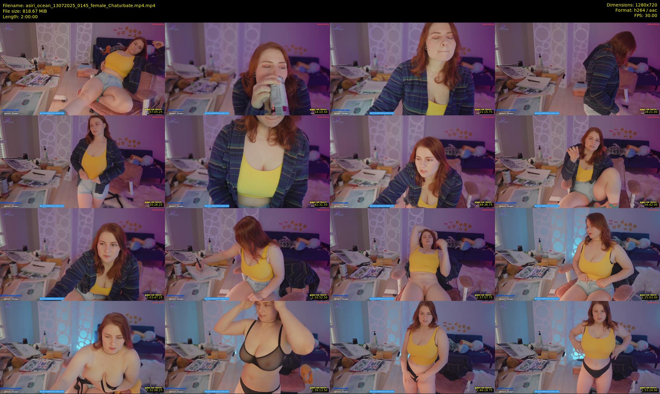 asiri_ocean — 120 minute Chaturbate female cam show recording, 720p, Jul 13, 2025