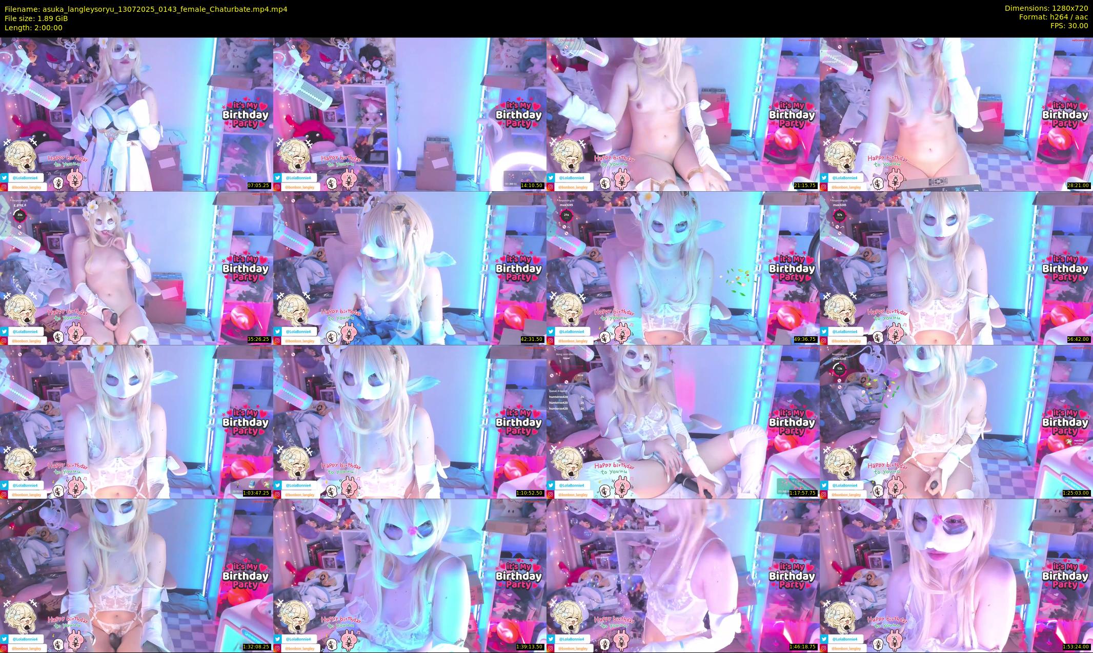 asuka_langleysoryu — 120 minute Chaturbate female cam show recording, 720p, Jul 13, 2025