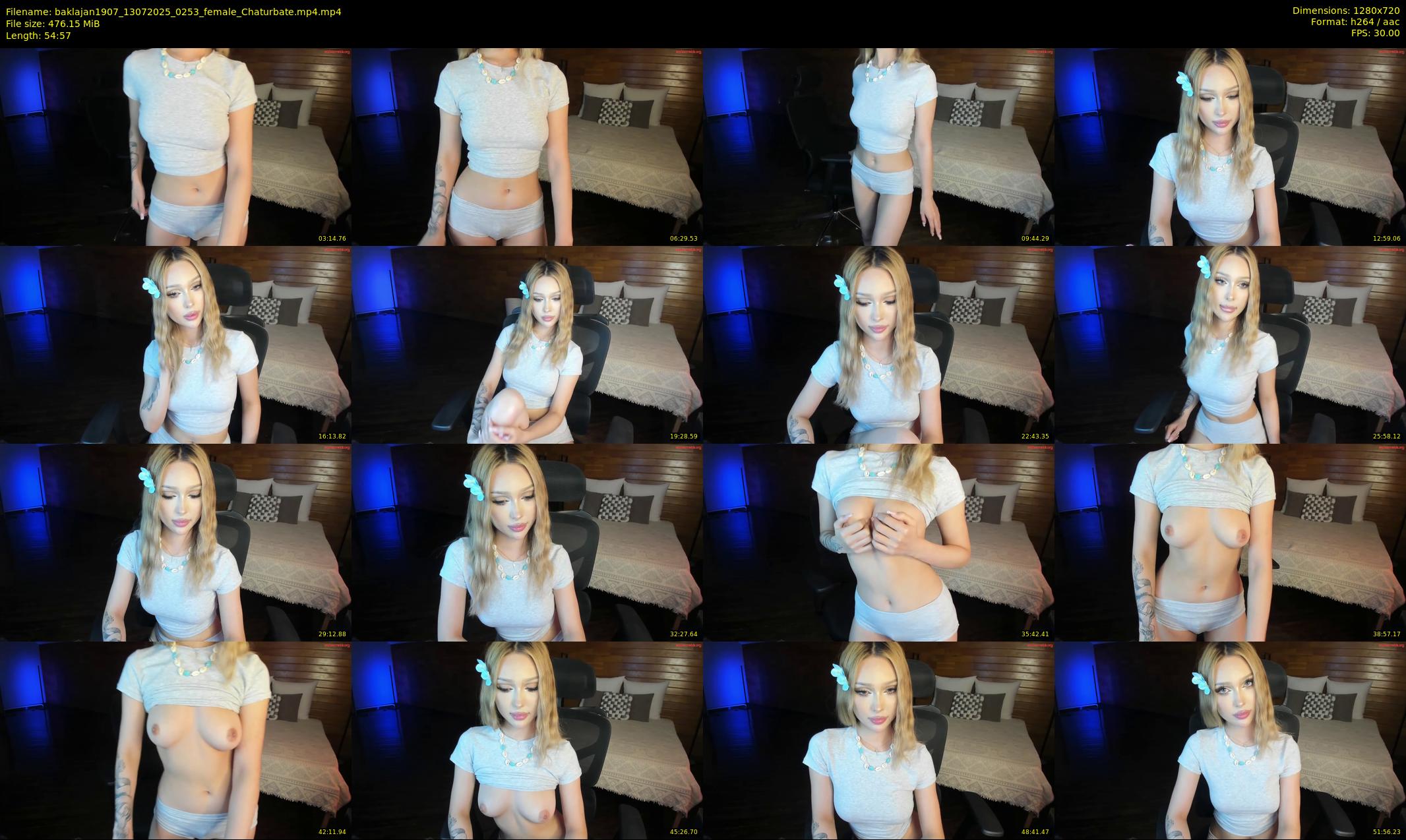 baklajan1907 — 55 minute Chaturbate female cam show recording, 720p, Jul 13, 2025
