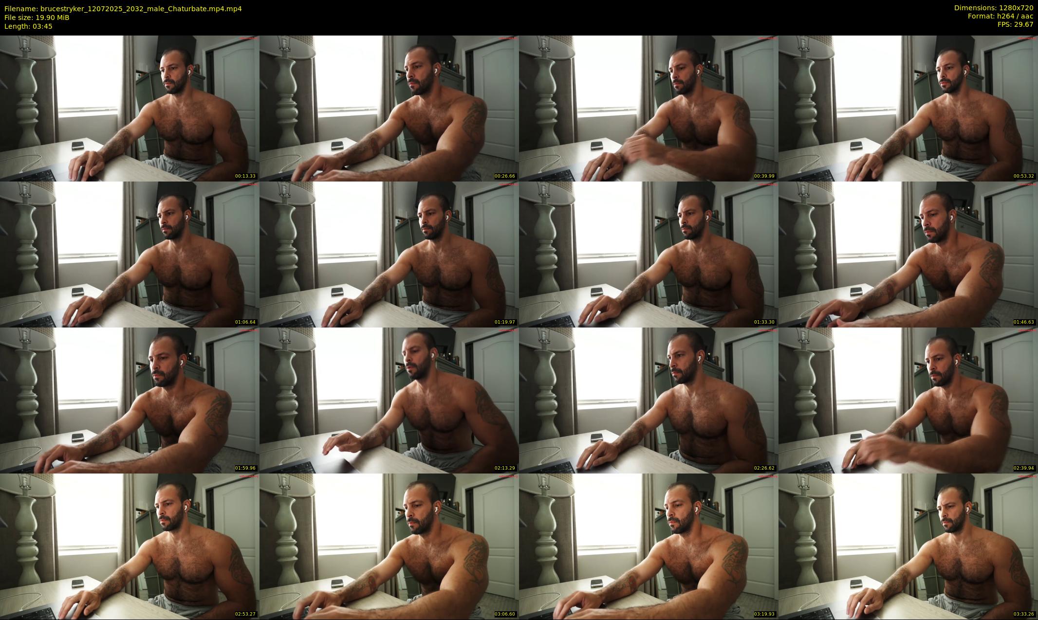 brucestryker — 4 minute Chaturbate male cam show recording, 720p, Jul 12, 2025